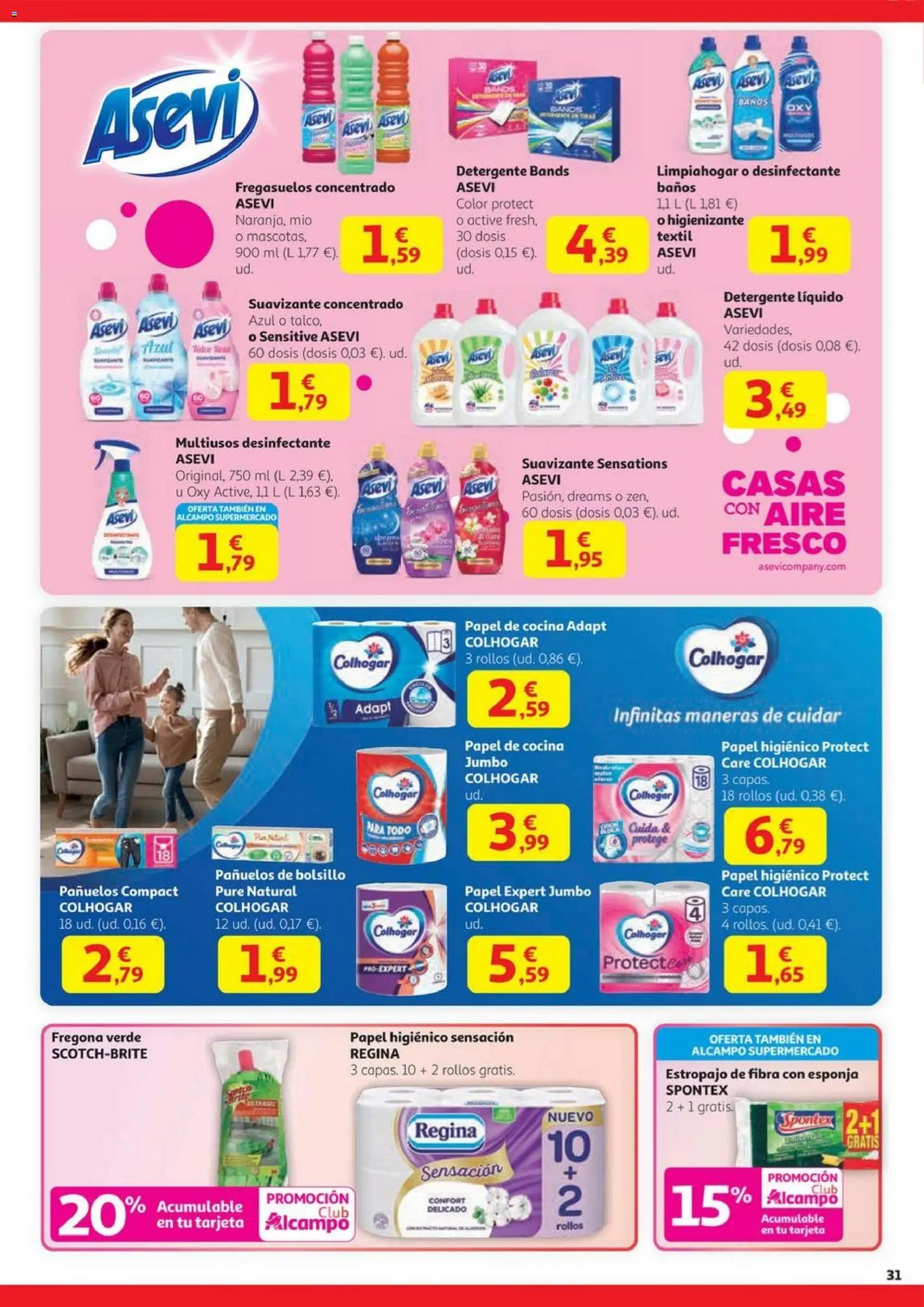 Alcampo - HG Madrid Unificado  │ válido desde el 23.10.2025 | Página: 31 | Productos: Esponja, Detergente, Detergente líquido, Cocina