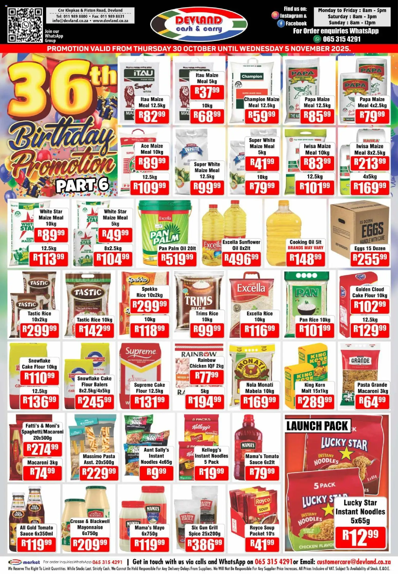 New Devland catalogue – valid from 30.10.2025 | Page: 7 | Products: Grill, Eggs, Chicken, Noodles