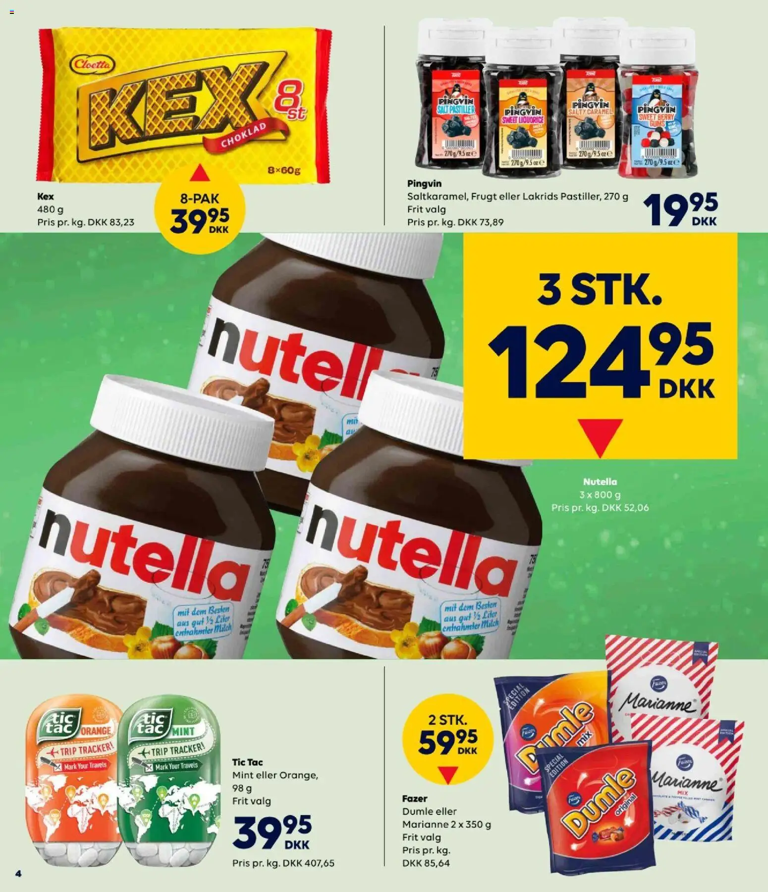 Bordershop tilbudsavis – gyldig fra 08.04.2026 | Side: 4 | Produkter: Salt, Lakrids, Nutella