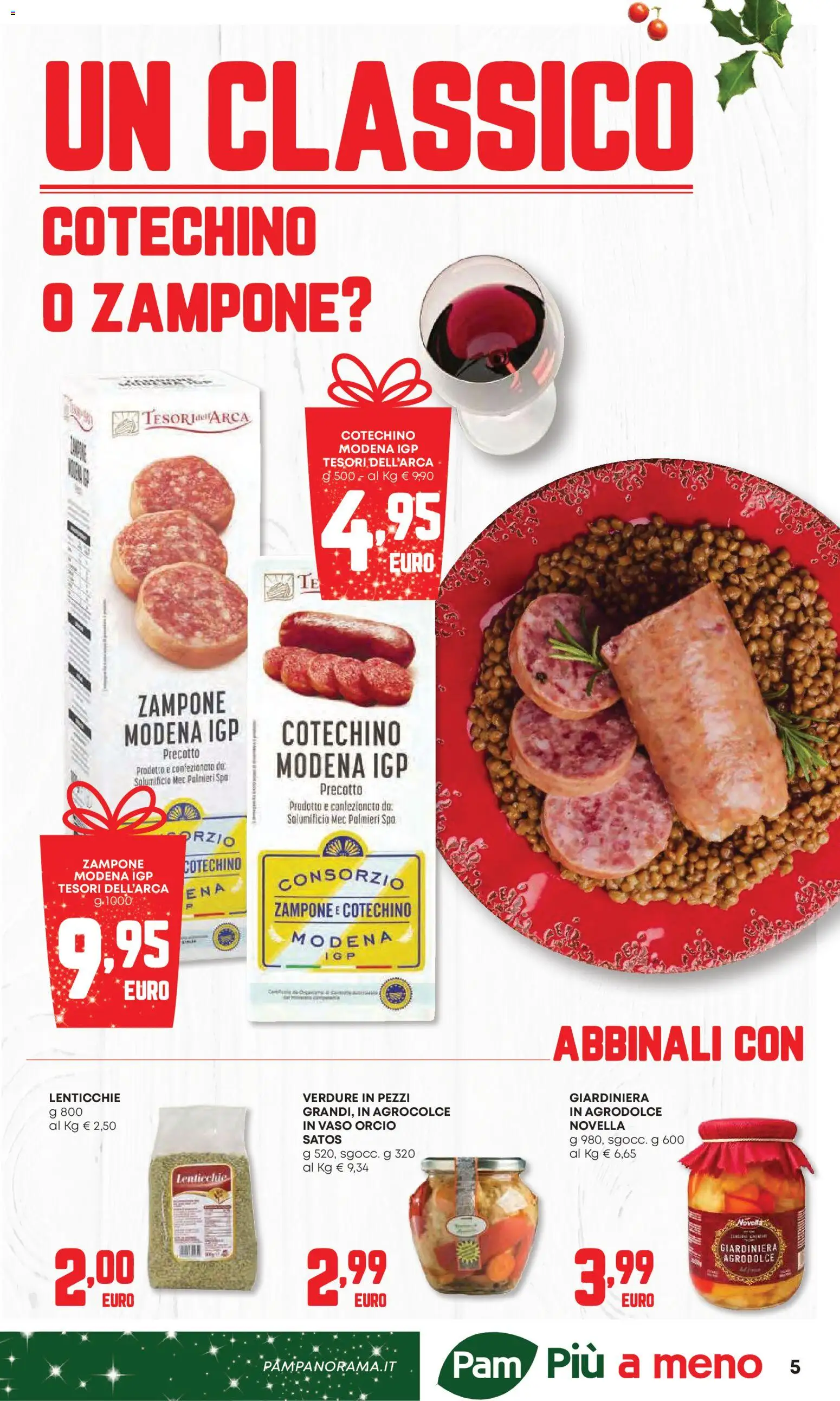 Volantino Panorama del 20.11.2025 | Pagina: 5 | Prodotti: Lenticchie, Verdure, Vaso, Cotechino