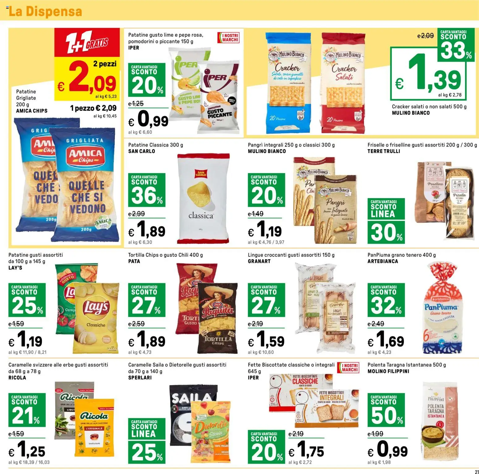 Volantino Iper del 23.01.2026 | Pagina: 21 | Prodotti: Pomodorini, Stevia, Caramelle, Fette biscottate