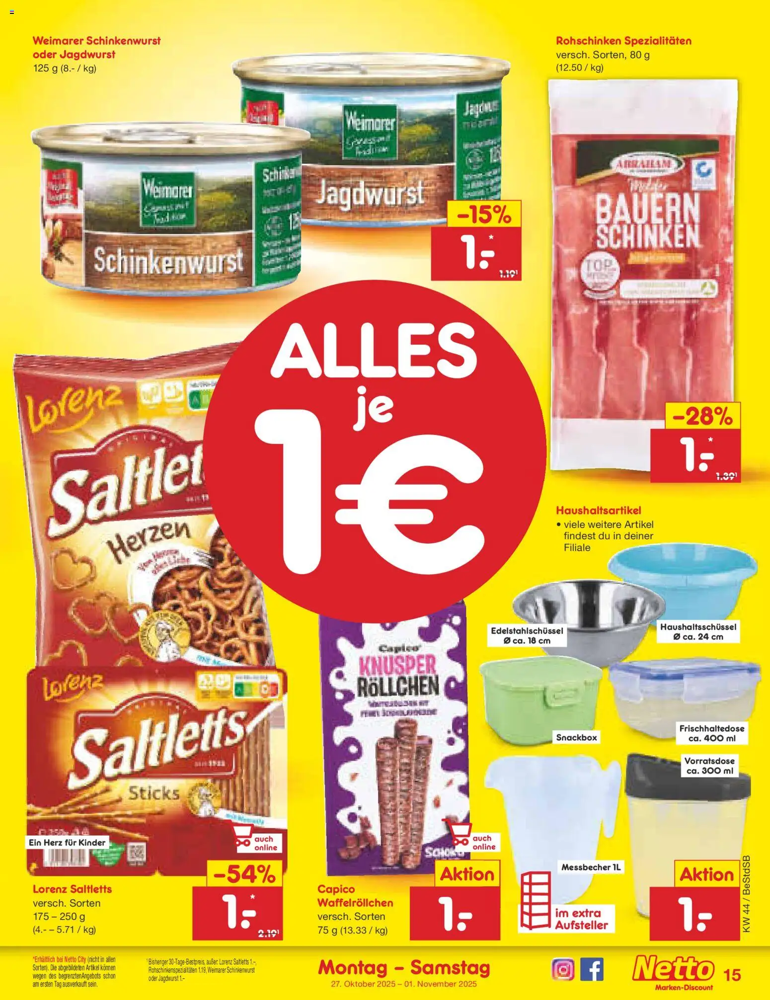 Netto Marken-Discount Prospekt 	 – gültig ab 27.10.2025 | Seite: 17 | Produkte: Schinken