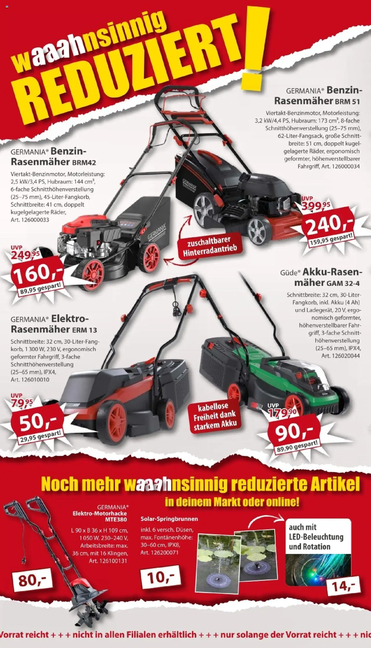 Sonderpreis Baumarkt Prospekt 	 - gültig ab dem 02.08.2025 | Seite: 10 | Produkte: Rasenmäher