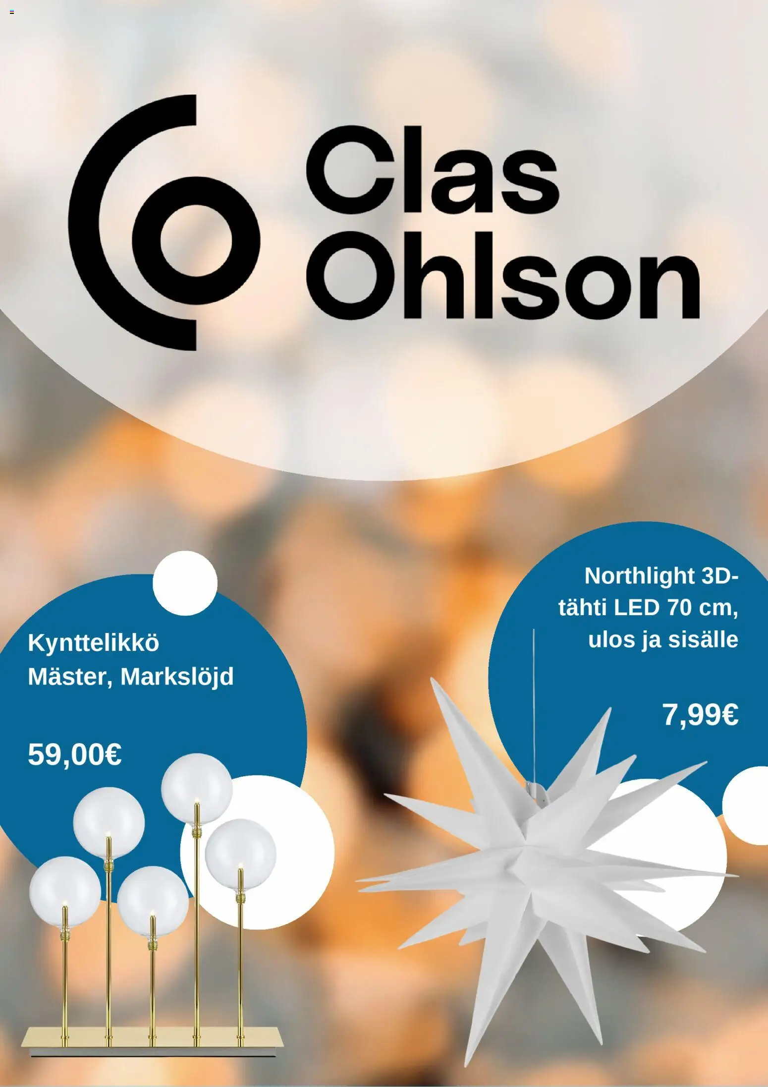 Clas Ohlson tarjoukset – voimassa 03.11.2025 alkaen | Sivu: 1 | Tuotteet: Kynttelikkö