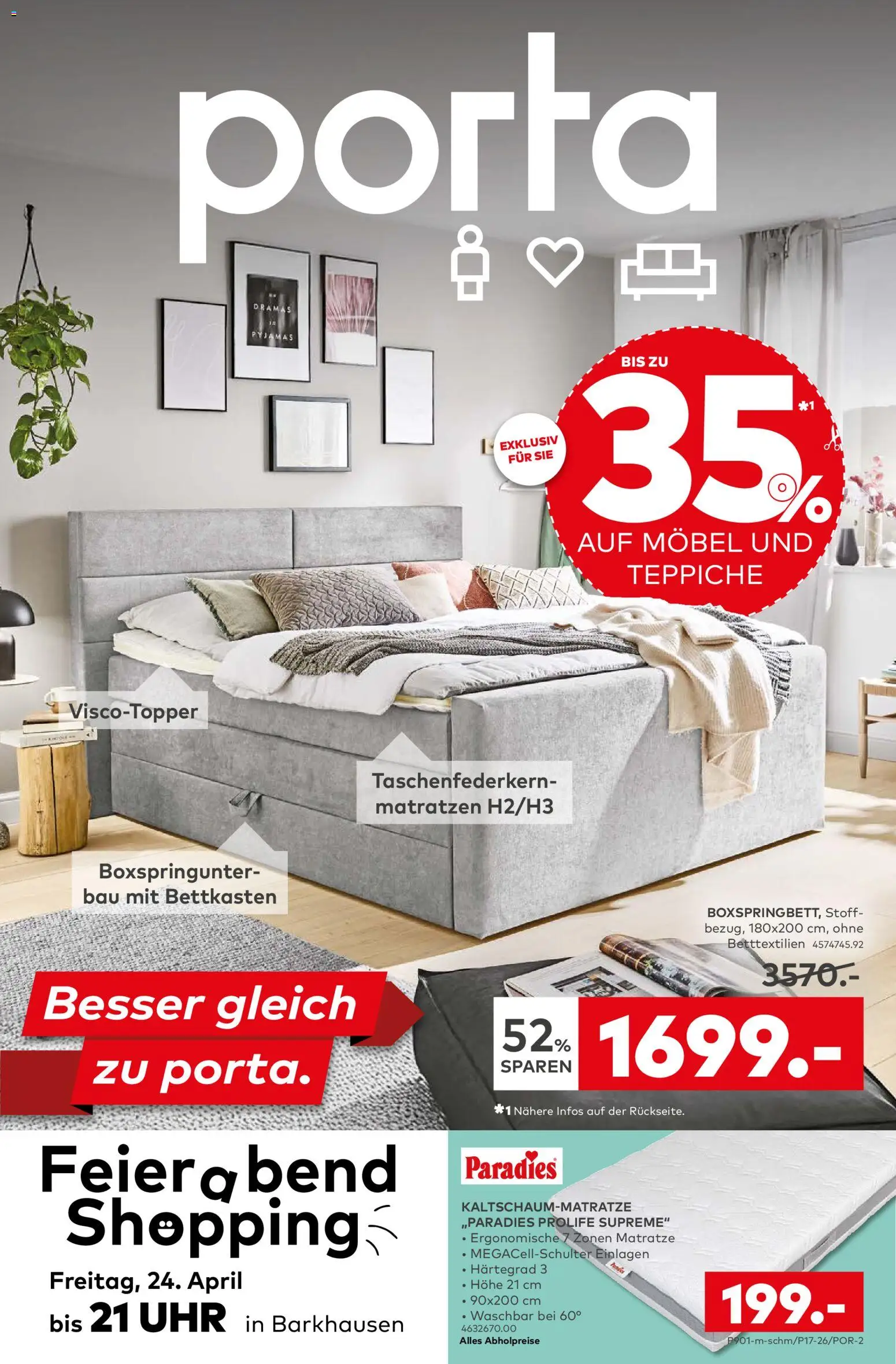 Porta! Prospekt – gültig ab 13.04.2026 | Seite: 1 | Produkte: Matratze