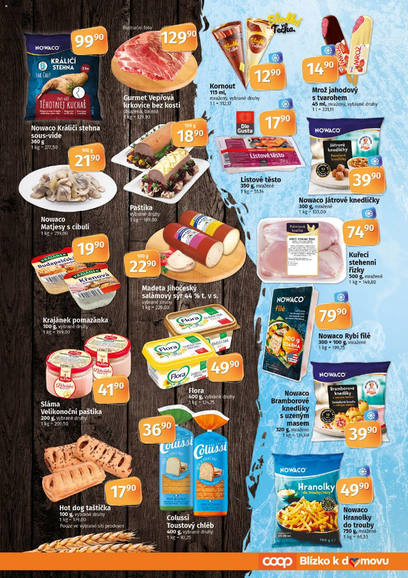 Coop leták - Tuty od 25.03.2026 | Strana: 3 | Produkty: Stehenní řízky, Pomazánka, Krkovice bez kosti, Těsto
