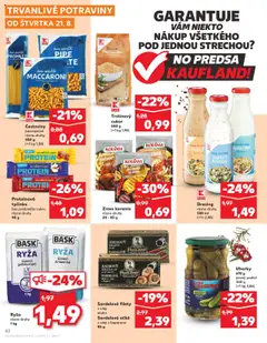 Cestoviny, bezvaječné rôzne druhy 500 g │ platný od 21.08.2025 | Strana: 42
