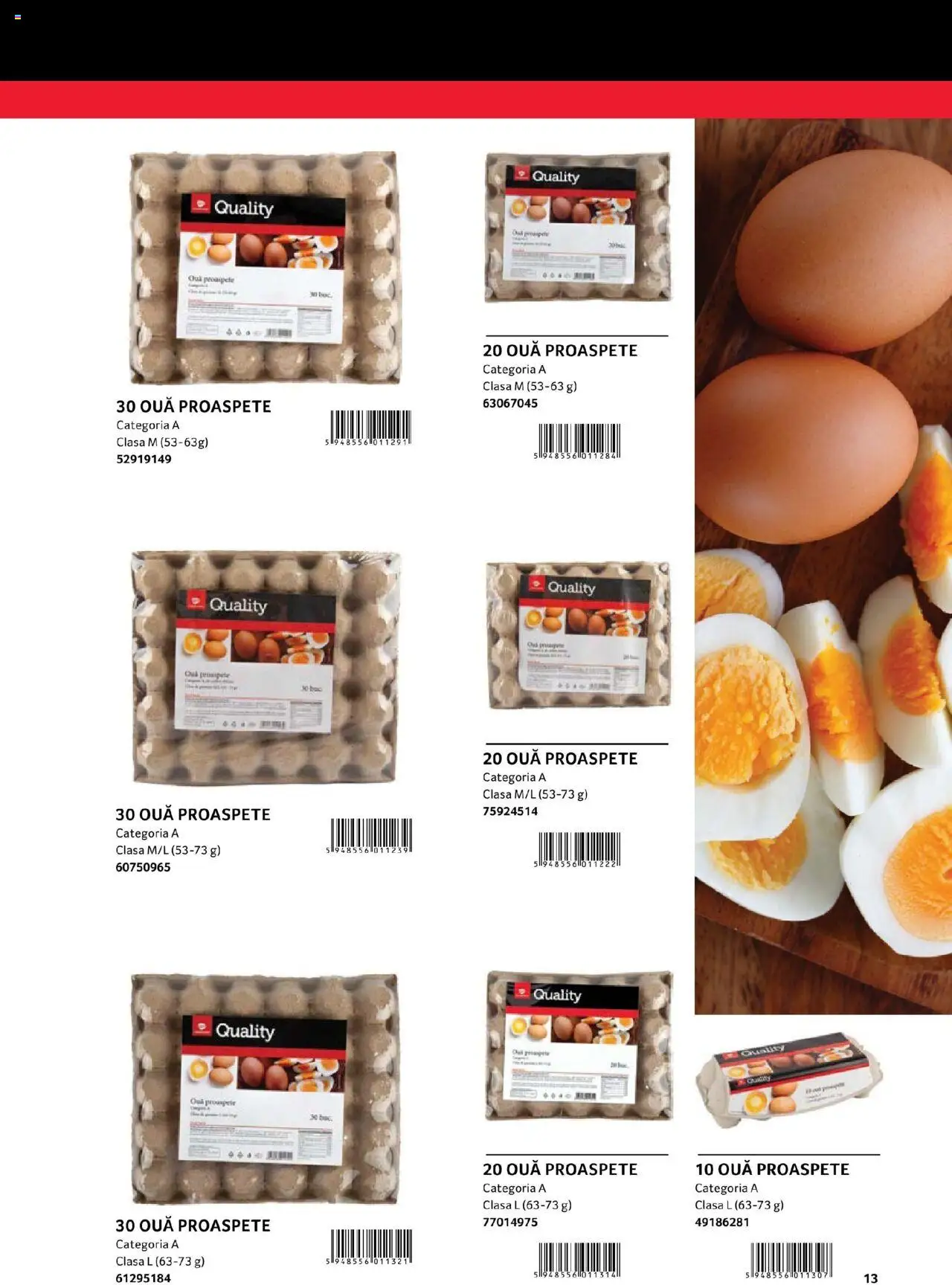 Catalog Selgros - Transgourmet – valabil de la 29.02.2024 | Pagină: 13 | Produse: Ouă