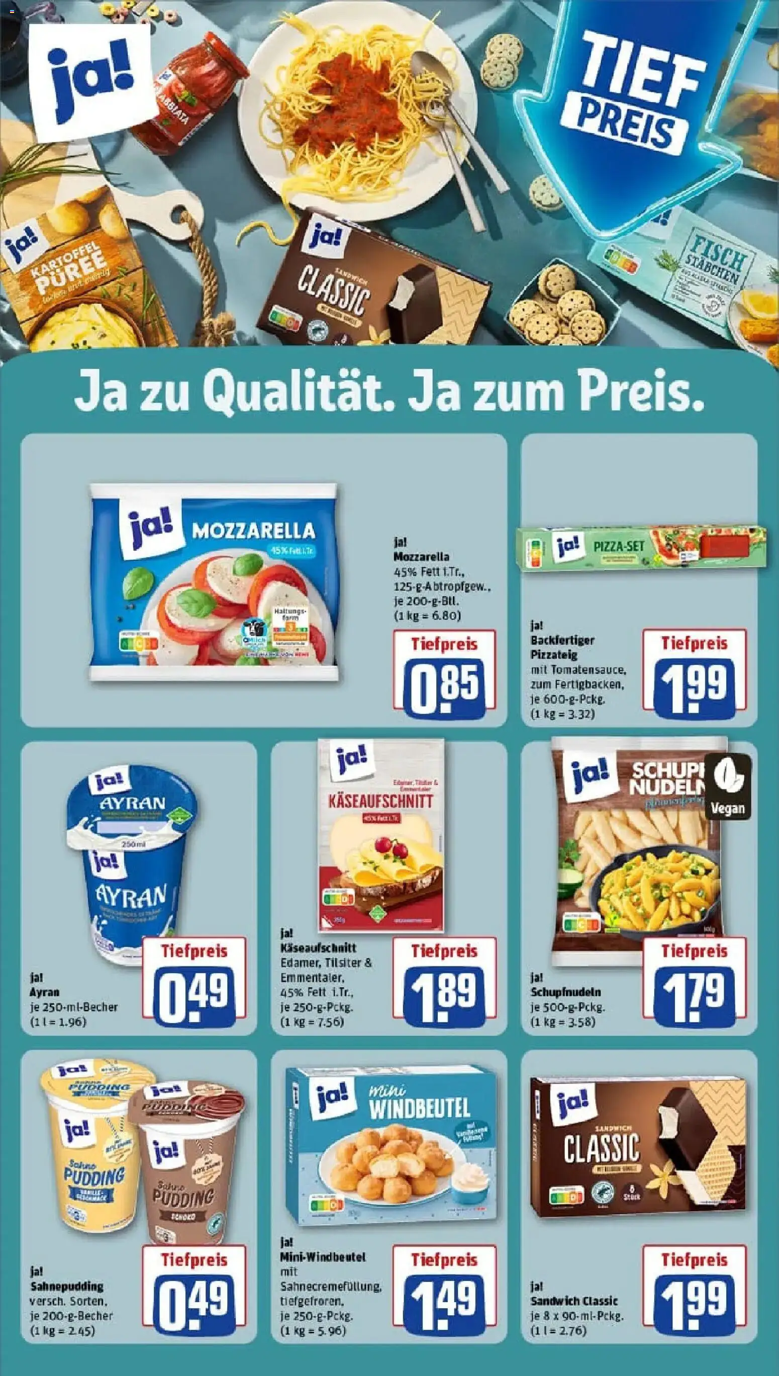 Rewe prospekt Hildburghausen	 – gültig ab 11.01.2026 | Seite: 18 | Produkte: Mozzarella, Pudding, Fisch, Nudeln