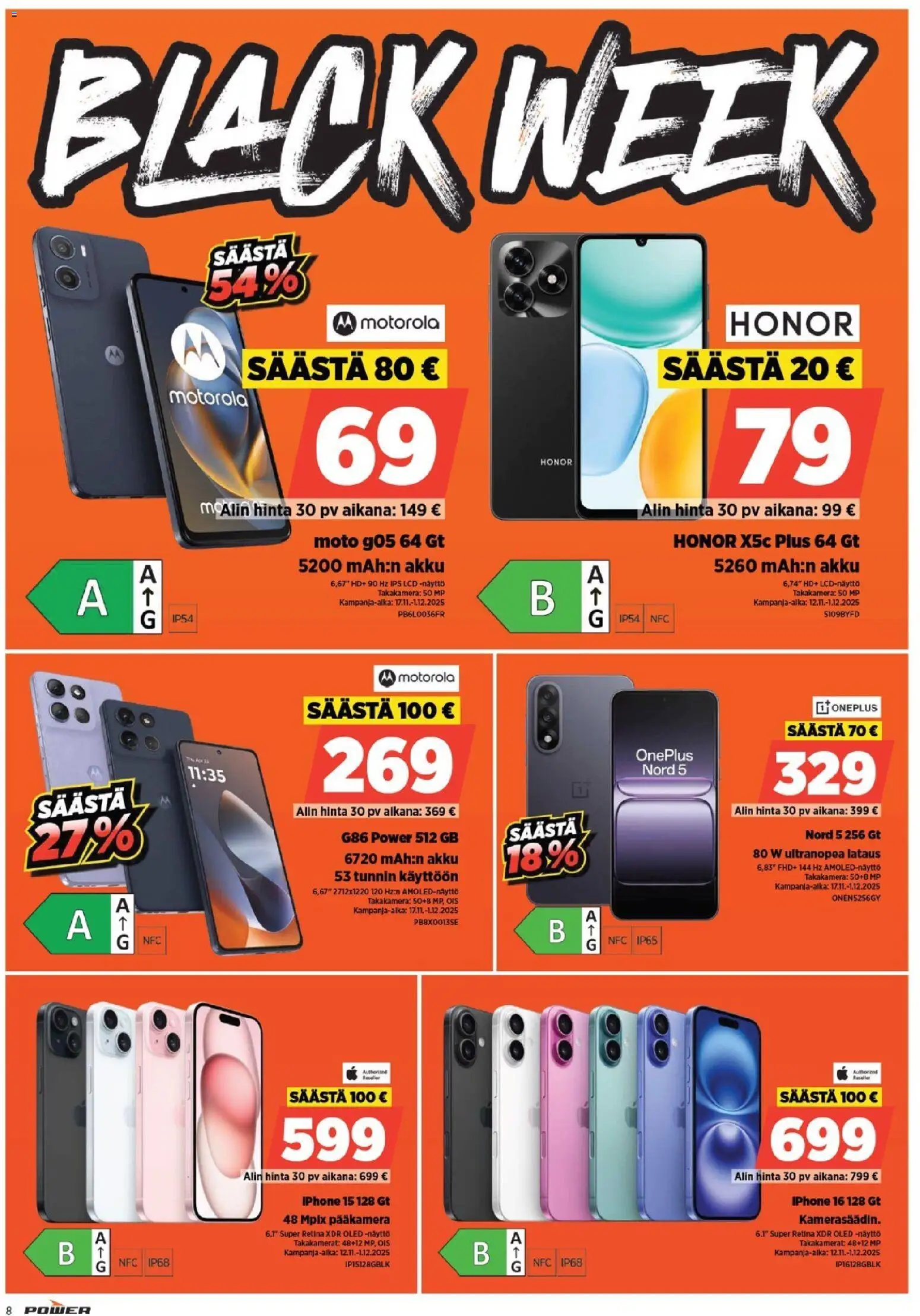 Power - Black Friday – voimassa 17.11.2025 alkaen | Sivu: 9 | Tuotteet: Akku, Näyttö