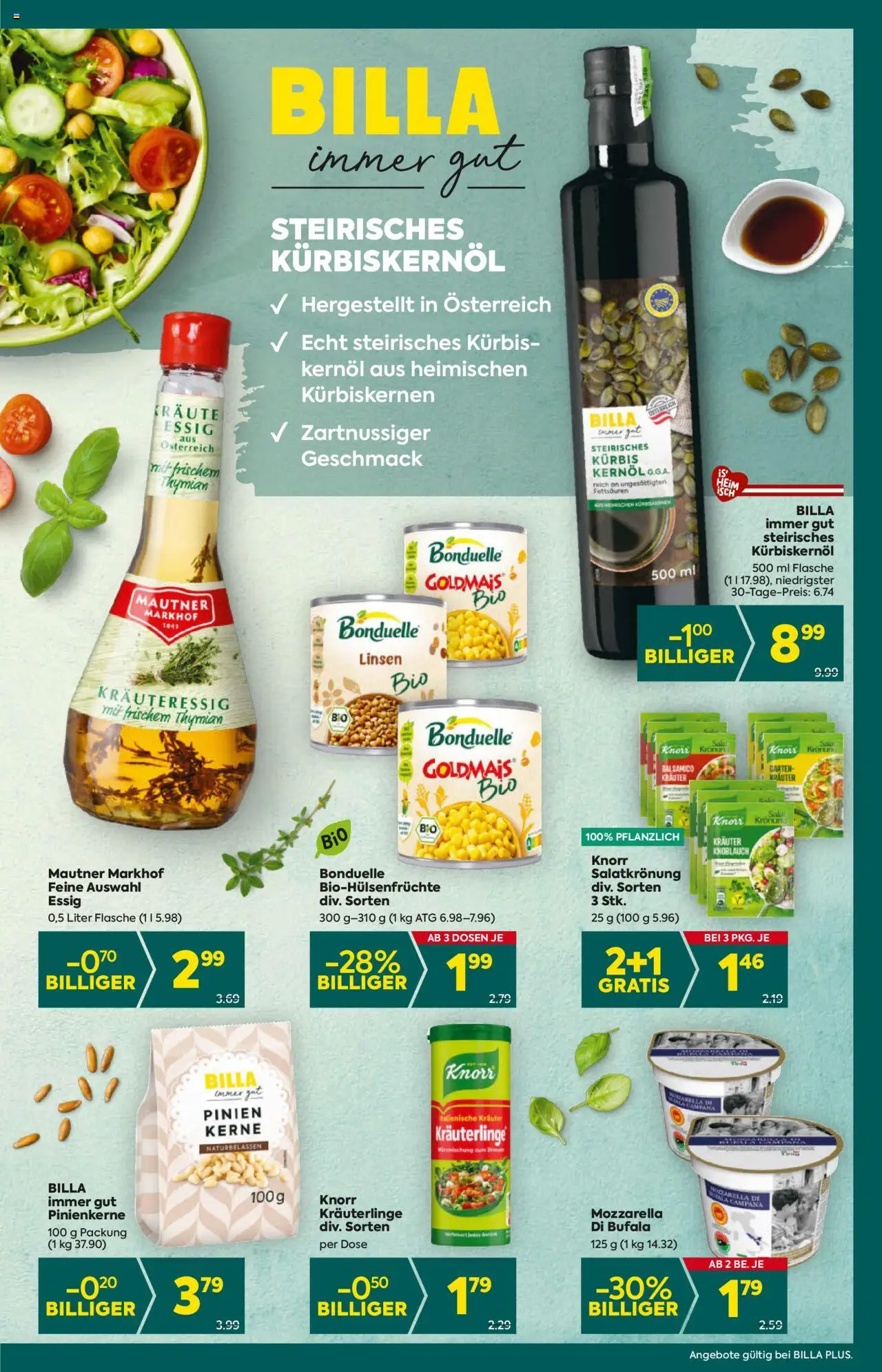 Billa Plus Flugblatt -        Oberösterreich gültig ab 31.07.2025 | Seite: 7 | Produkte: Salat, Knoblauch, Kürbis
