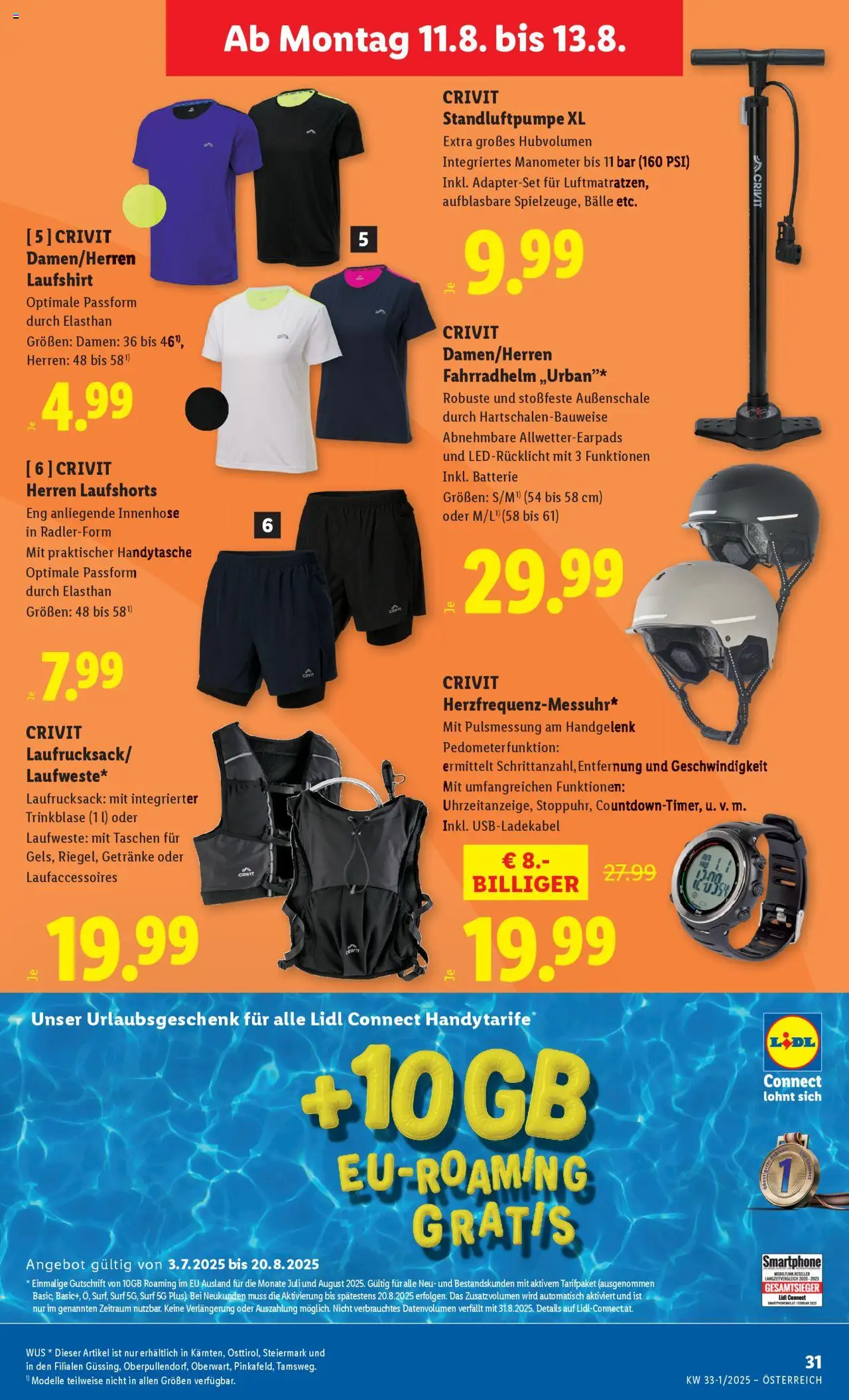 Lidl Flugblatt - Oberpullendorf, Güssing, Oberwart gültig ab 07.08.2025 | Seite: 35 | Produkte: Smartphone, Manometer, Batterie