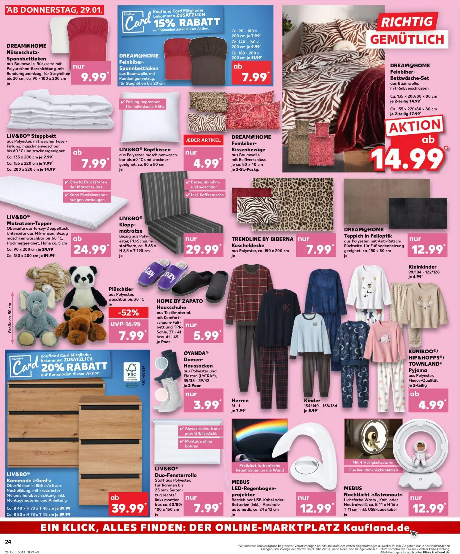Kaufland prospekt Bremen	 – gültig ab 29.01.2026 | Seite: 24 | Produkte: Bett, Matratze, Topper, Hausschuhe