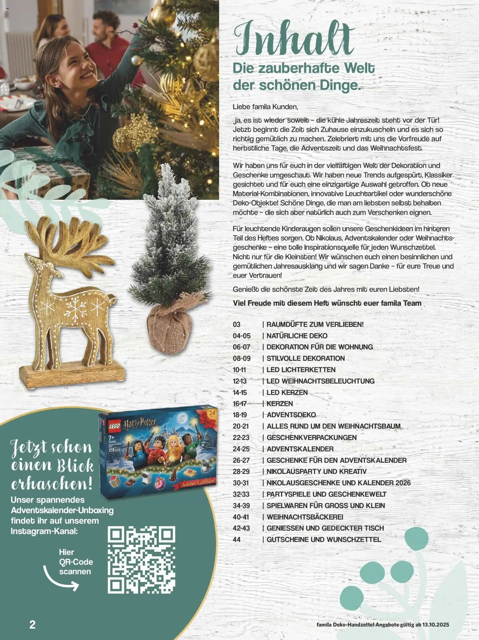 Famila Nordwest - Famila: Weihnachtsdeko – gültig ab 12.10.2025 | Seite: 2 | Produkte: Tisch, Tür