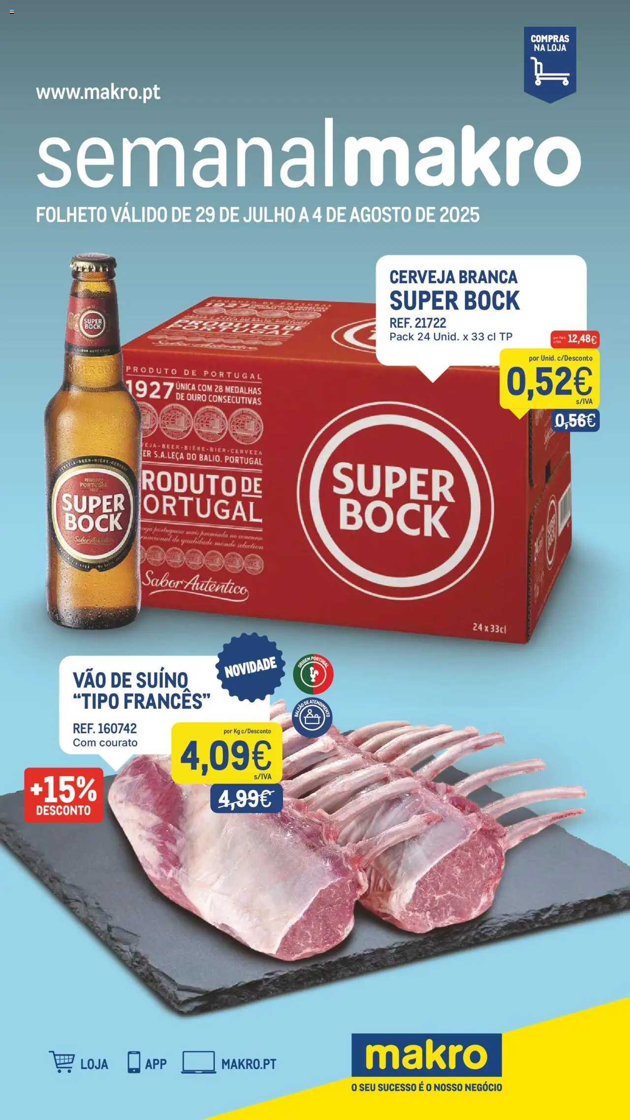 Makro - Folheto │ válido de 29.07.2025 | Página: 1 | Produtos: Super bock, Cerveja