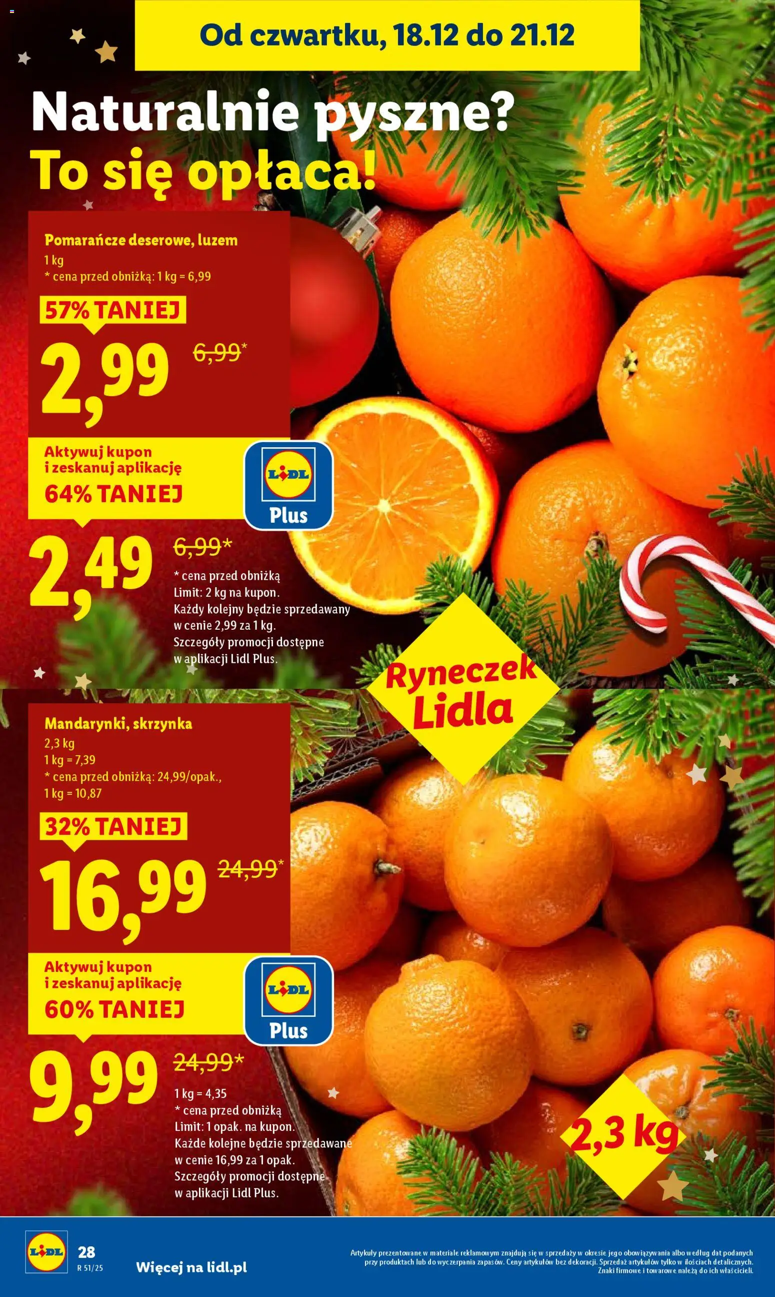 Lidl Gazetka od 18.12.2025 | Strona: 28 | Produkty: Pomarańcze