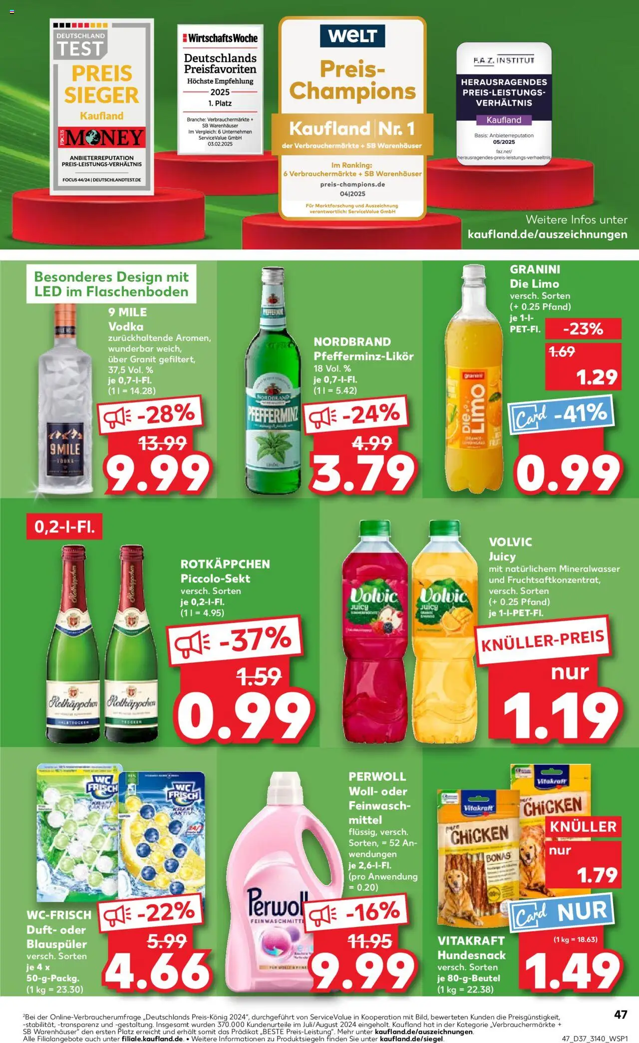 Kaufland prospekt Leipzig	 – gültig ab 11.09.2025 | Seite: 47 | Produkte: Mineralwasser, Granini, Vodka, Volvic