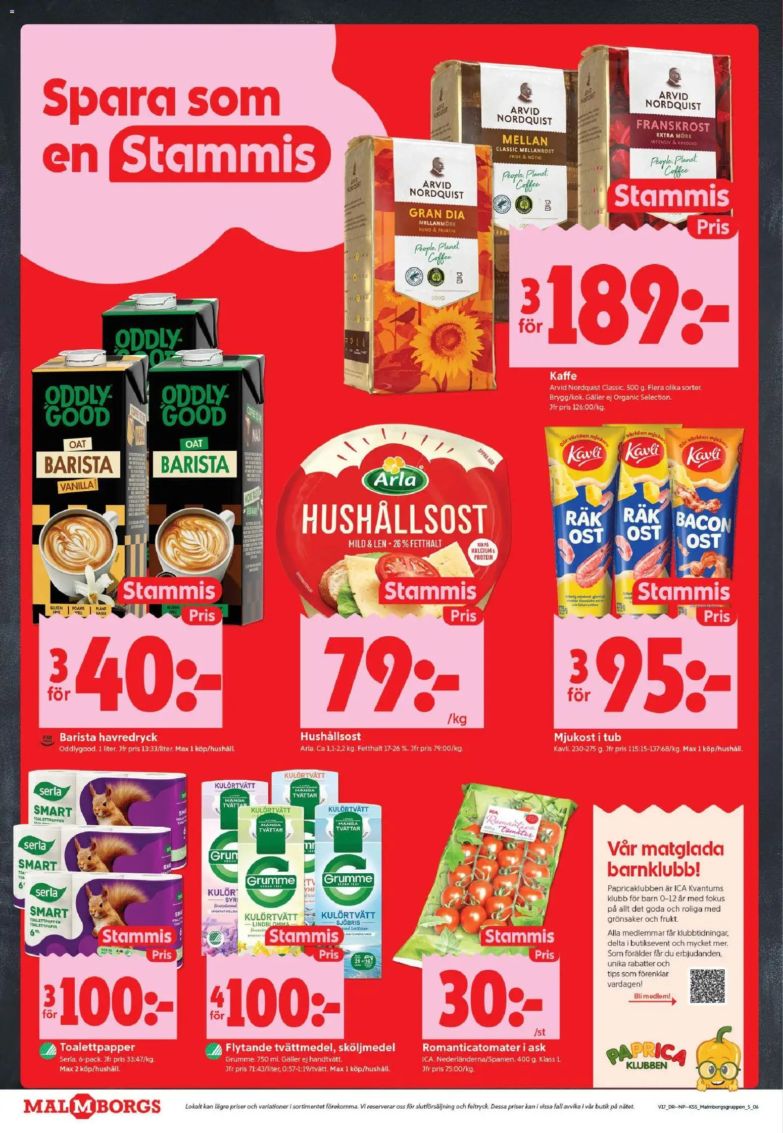 ICA Kvantum reklamblad aktuell från 20.04.2026 | Sida: 6 | Produkter: Sköljmedel, Toalettpapper, Havredryck, Kaffe