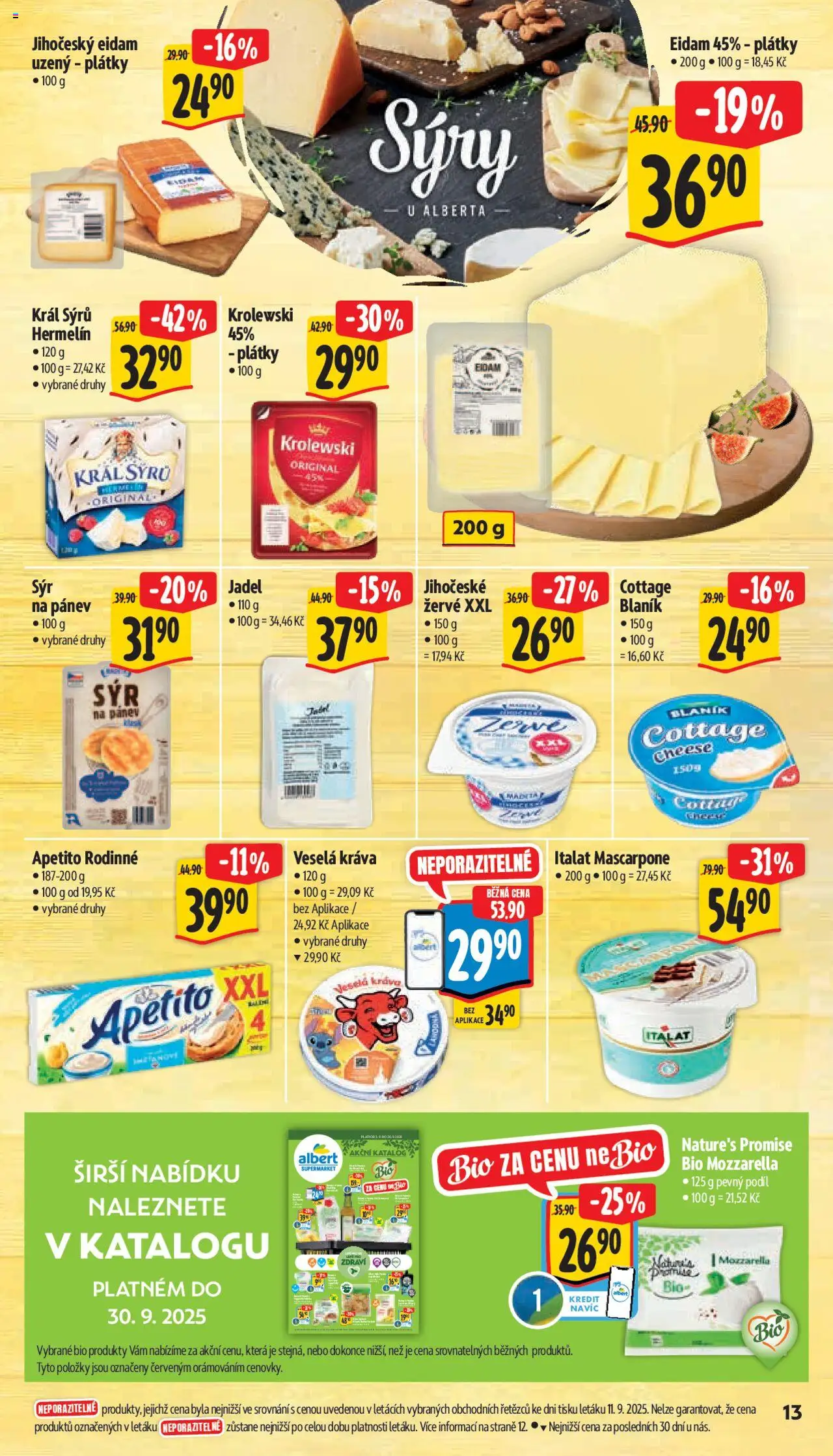Albert leták - Supermarket od 17.09.2025 | Strana: 21 | Produkty: Pánev, Hermelín, Mozzarella, Cottage