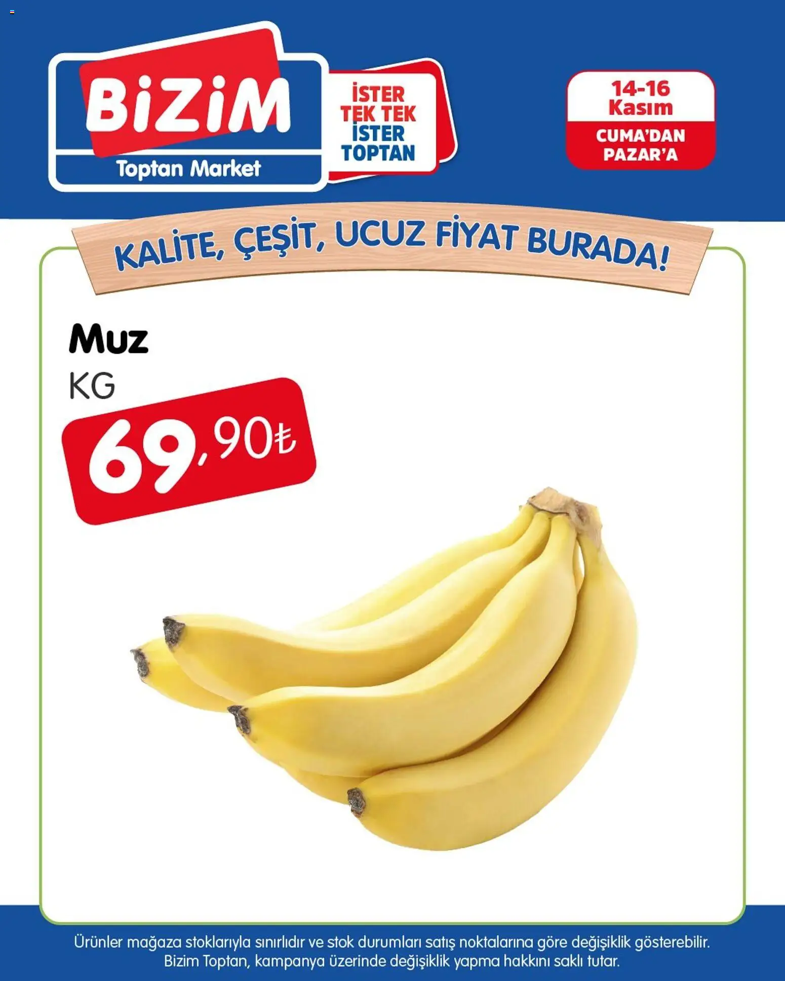 Bizim Toptan Meyve Sebze - 14.11.2025 tarihinden itibaren geçerlidir | Sayfa: 3