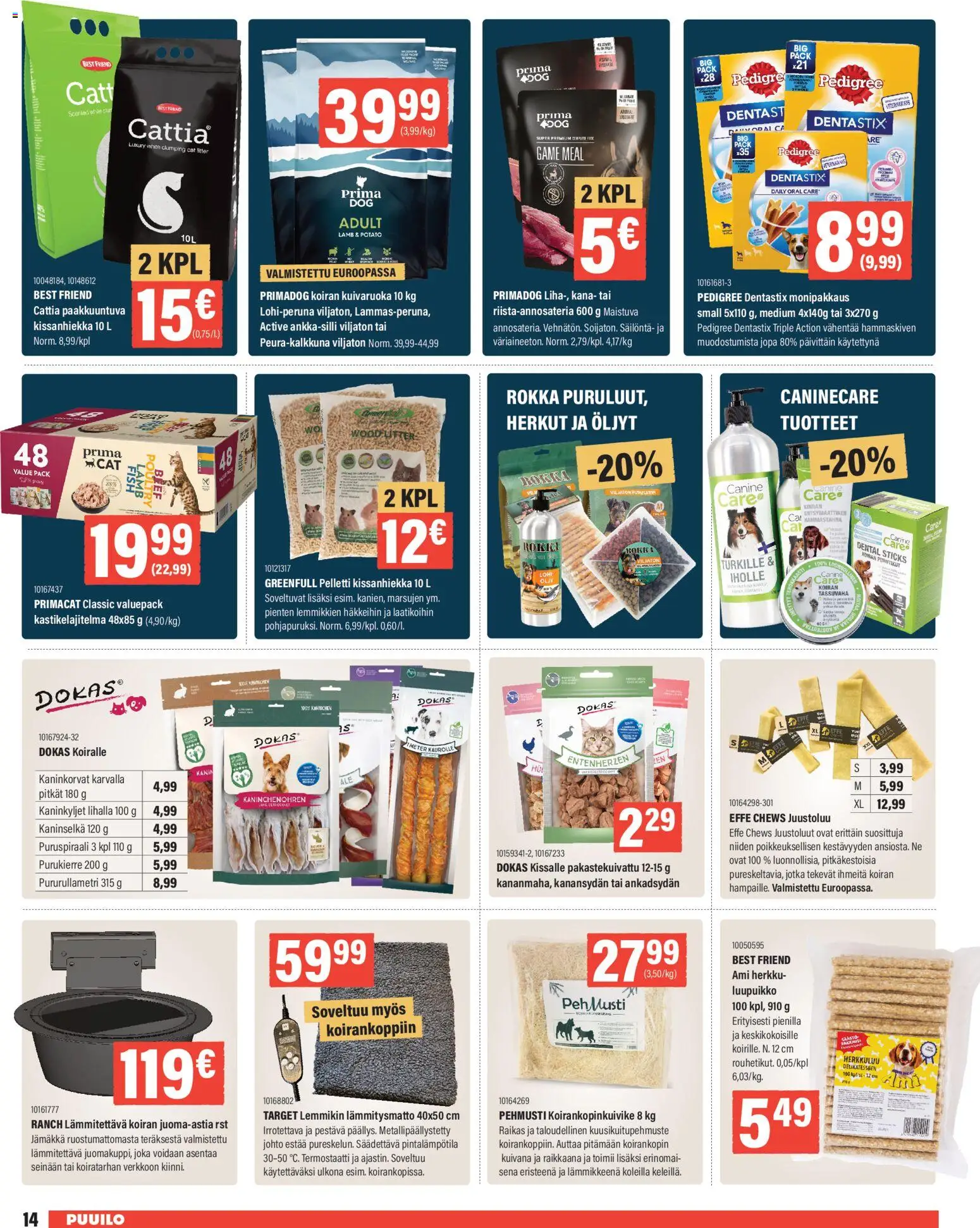 Puuilo tarjoukset – voimassa 27.10.2025 alkaen | Sivu: 14 | Tuotteet: Kana, Kissanhiekka
