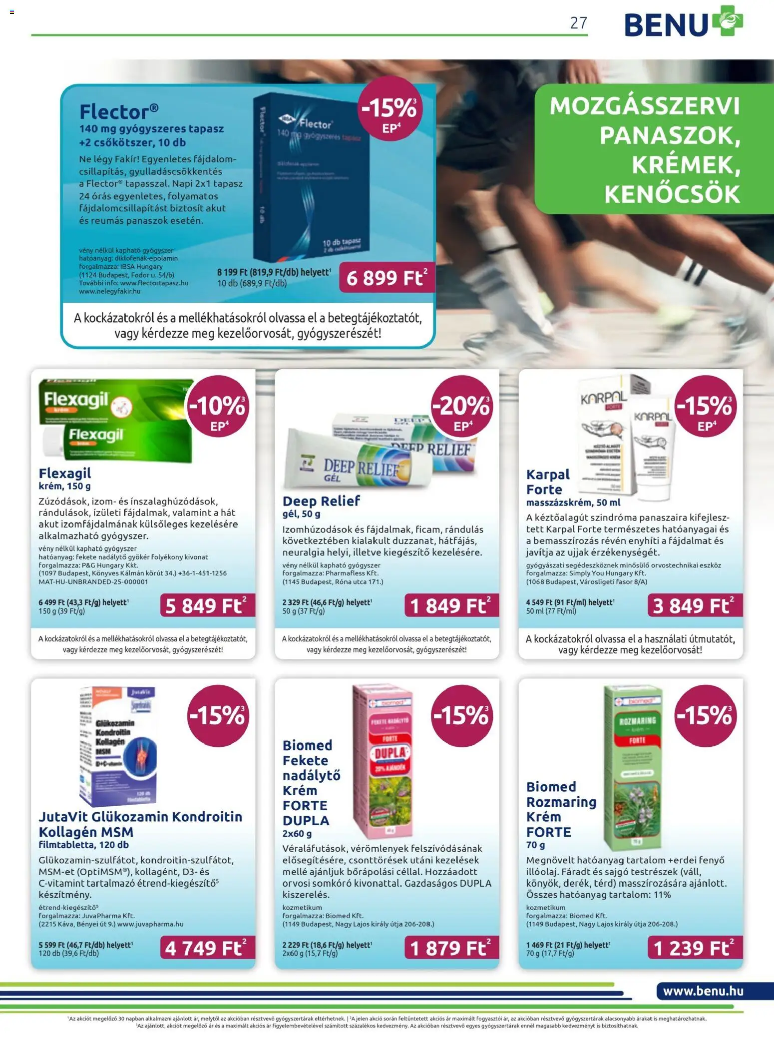 BENU Gyógyszertárak akciós ujság - amely érvényes a következő dátumtól: 01.11.2025 | Oldal: 27 | Termékek: Kollagén
