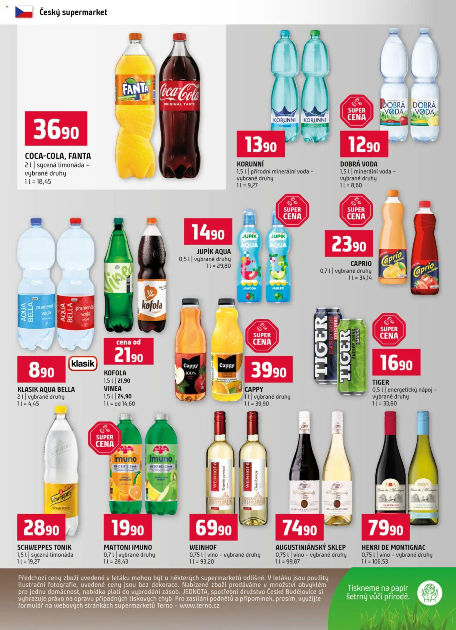 Terno leták od 25.02.2026 | Strana: 12 | Produkty: Limonáda, Fanta, Tonic, Vinea