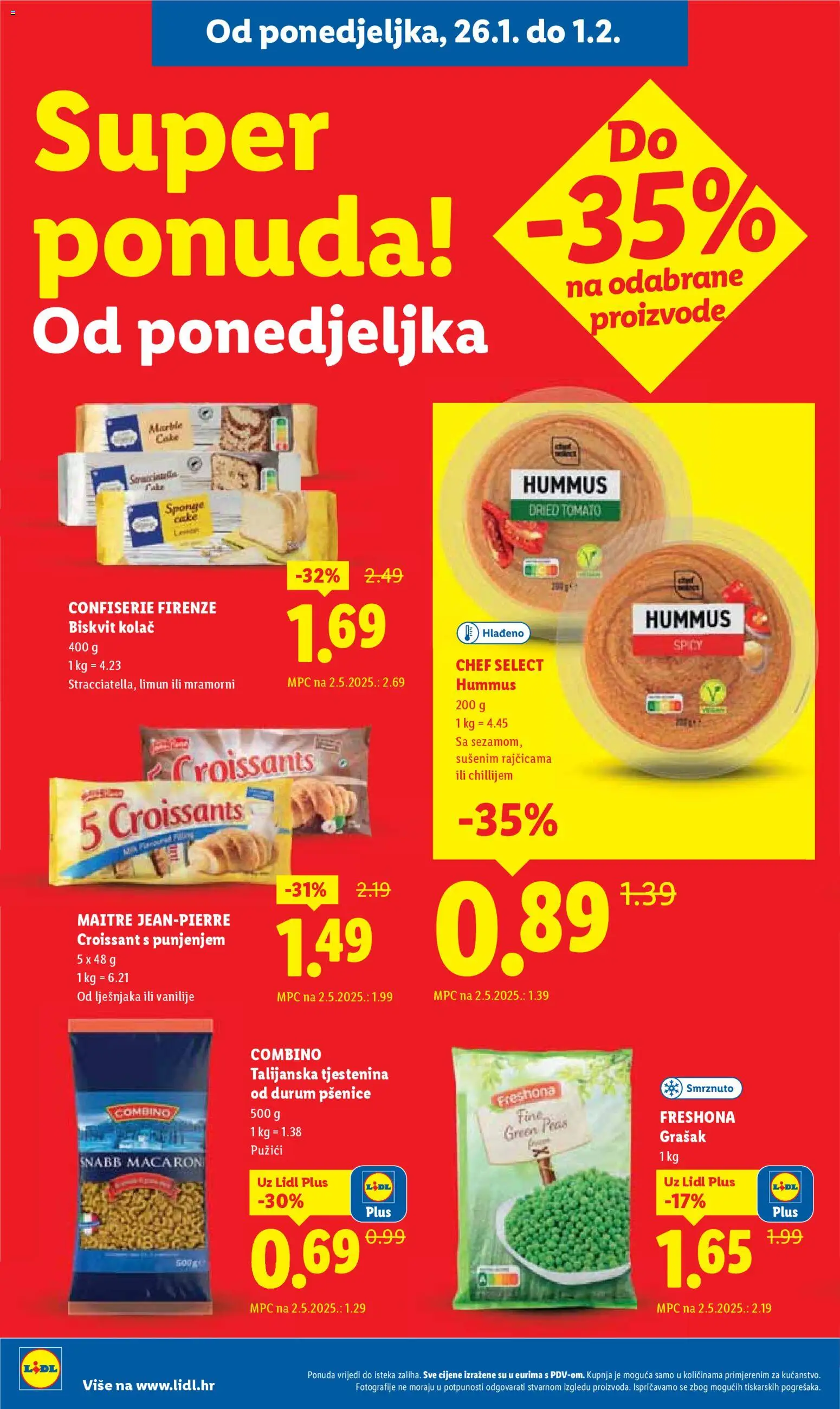 Lidl katalog | vrijedi od 26.01.2026 | Stranica: 10 | Proizvodi: Tjestenina, Limun, Grašak, Pasta