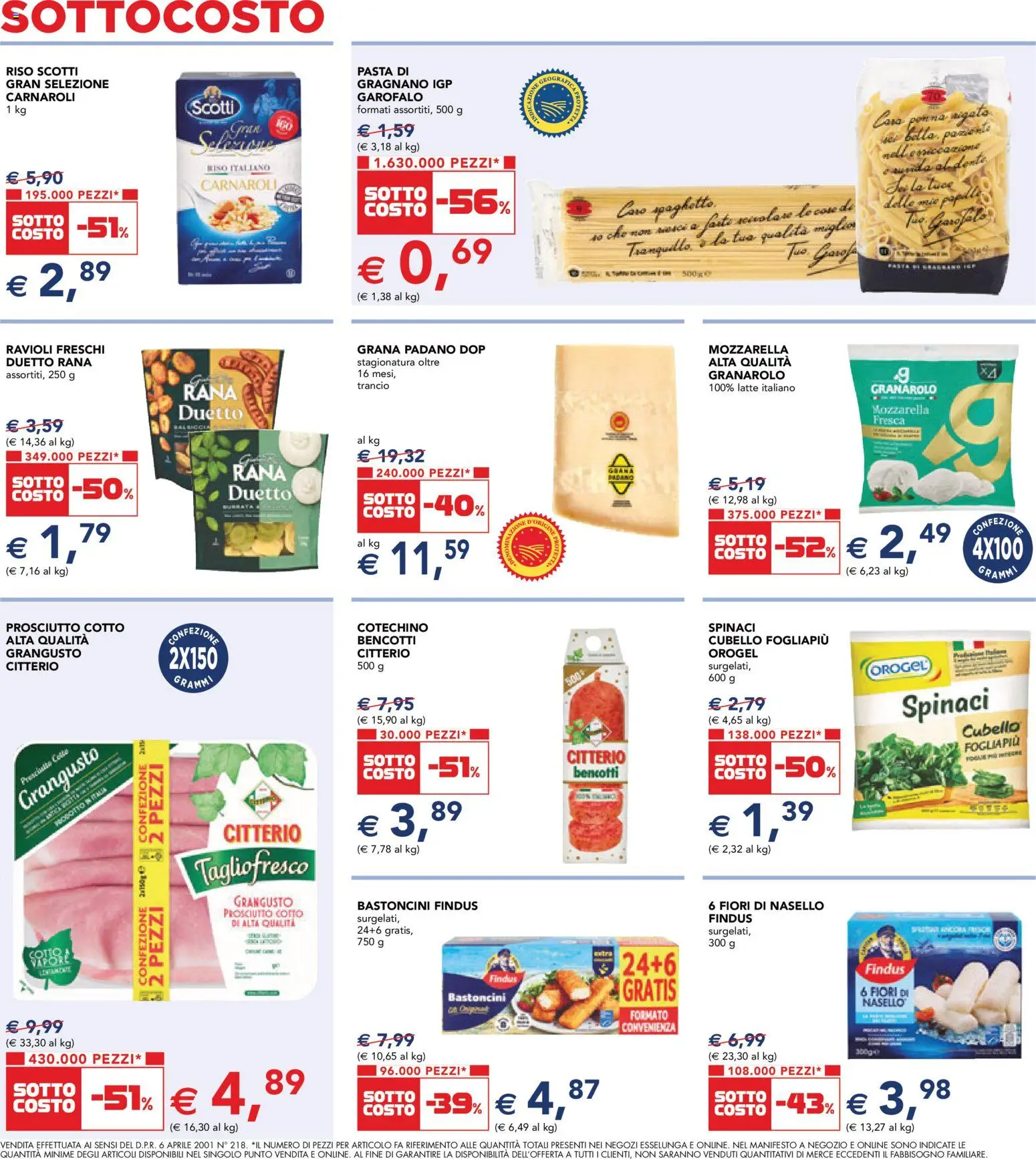 Volantino Esselunga S del 07.11.2025 | Pagina: 3 | Prodotti: Riso, Prosciutto, Ravioli, Nasello