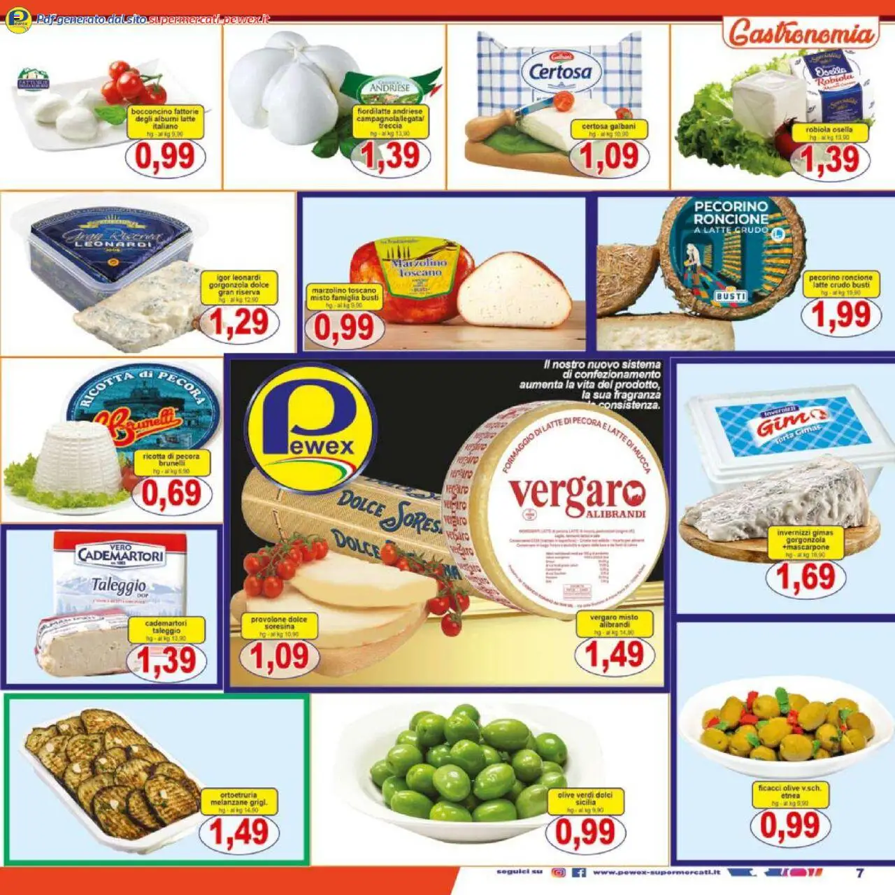 Volantino Pewex del 08.10.2025 | Pagina: 7 | Prodotti: Torta, Mascarpone, Gorgonzola, Robiola