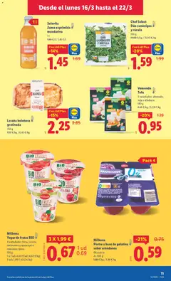 Vista previa Vemondo Tofu, 3 variedades: ahumado, soja o albahaca. 180 g válido desde el 16.03.2026 | Página: 11 | Productos: Yogur, Ροζ πιπέρι, Manzana, Lasaña