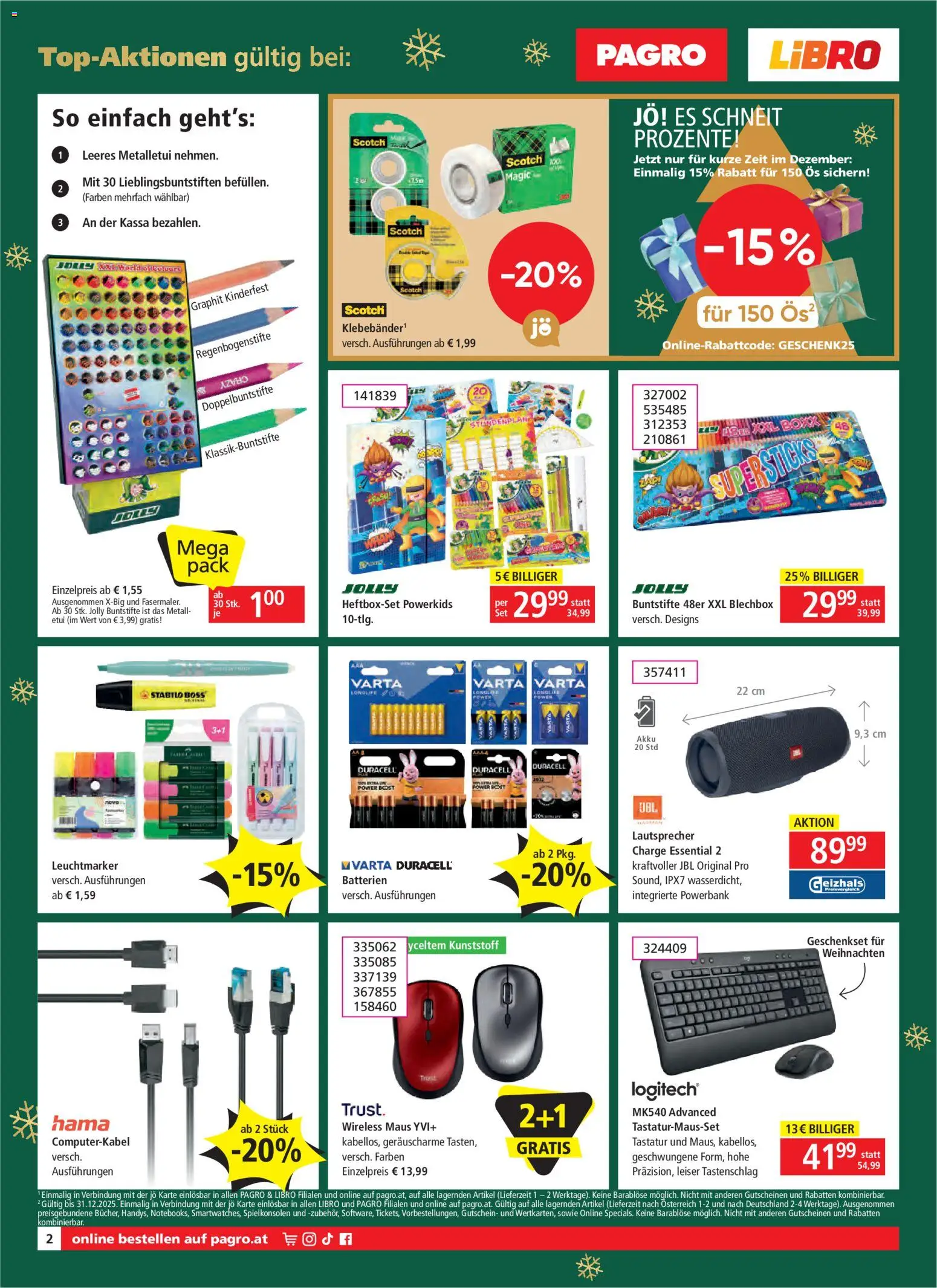 Pagro-Diskont Flugblatt gültig ab 11.12.2025 | Seite: 2 | Produkte: Maus, Tastatur, Lautsprecher