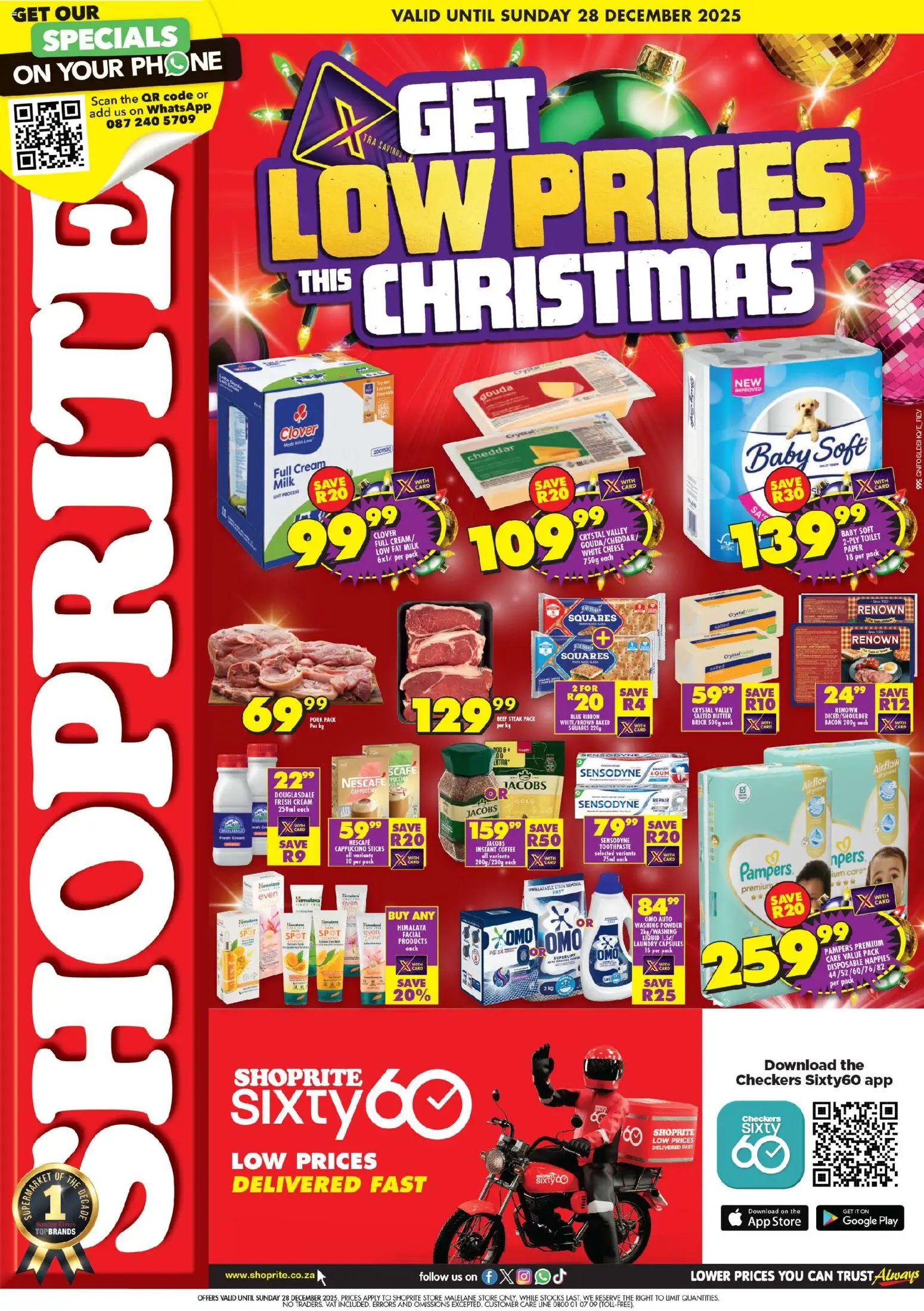 New Shoprite catalogue – valid from 19.12.2025 | Page: 1 | Products: Milk, Coffee, Powder, Estuche organizador de viaje