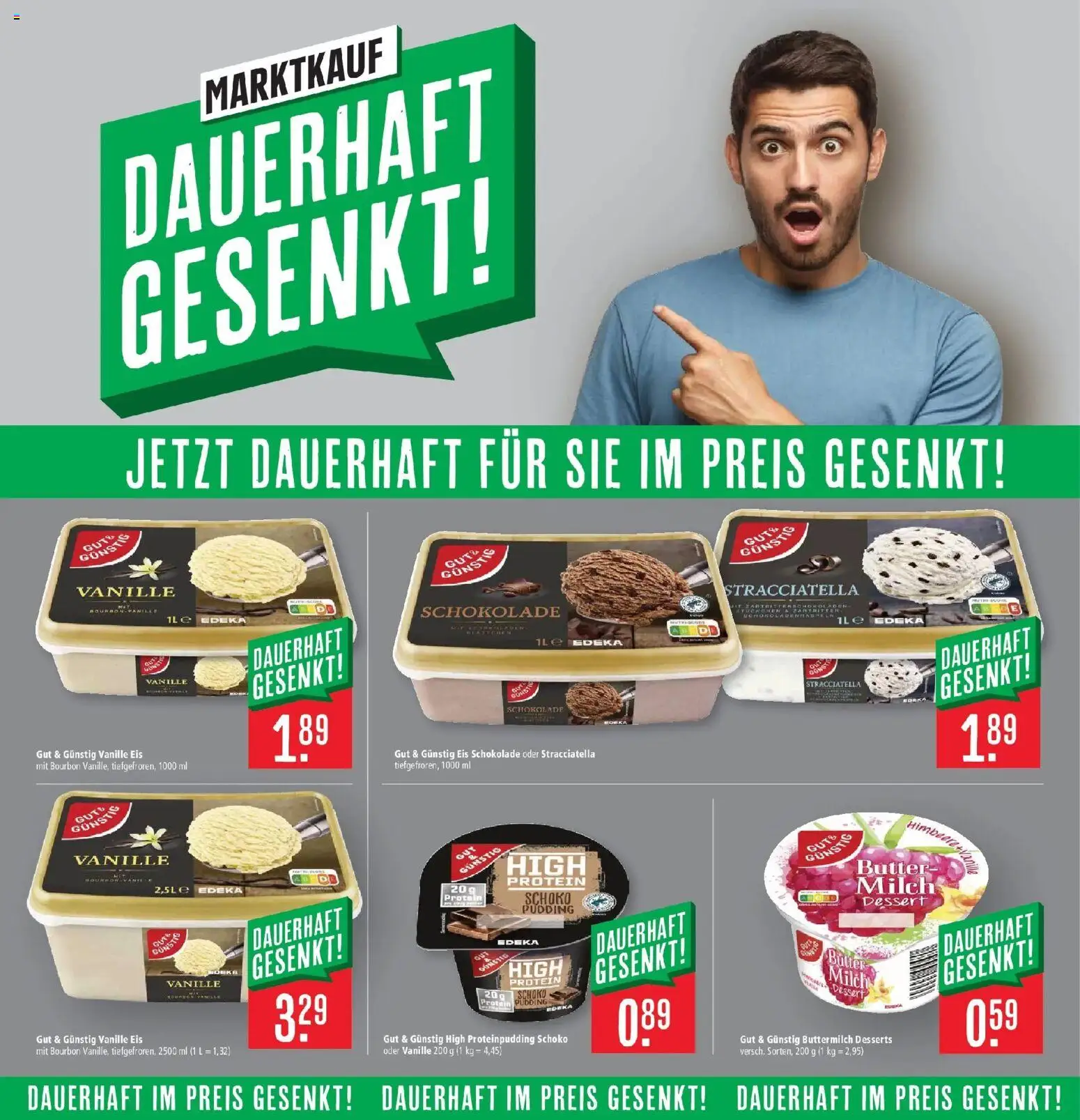 Marktkauf Prospekt Friedrichshafen  – gültig ab 09.03.2026 | Seite: 17 | Produkte: Buttermilch, Himbeere, Bourbon, Eis
