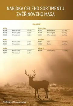 Náhled letáku Makro leták - Zvěřina od 25.11.2024 | Strana: 12 | Produkty: Jelen, Kýta bez kosti, Maso, Guláš