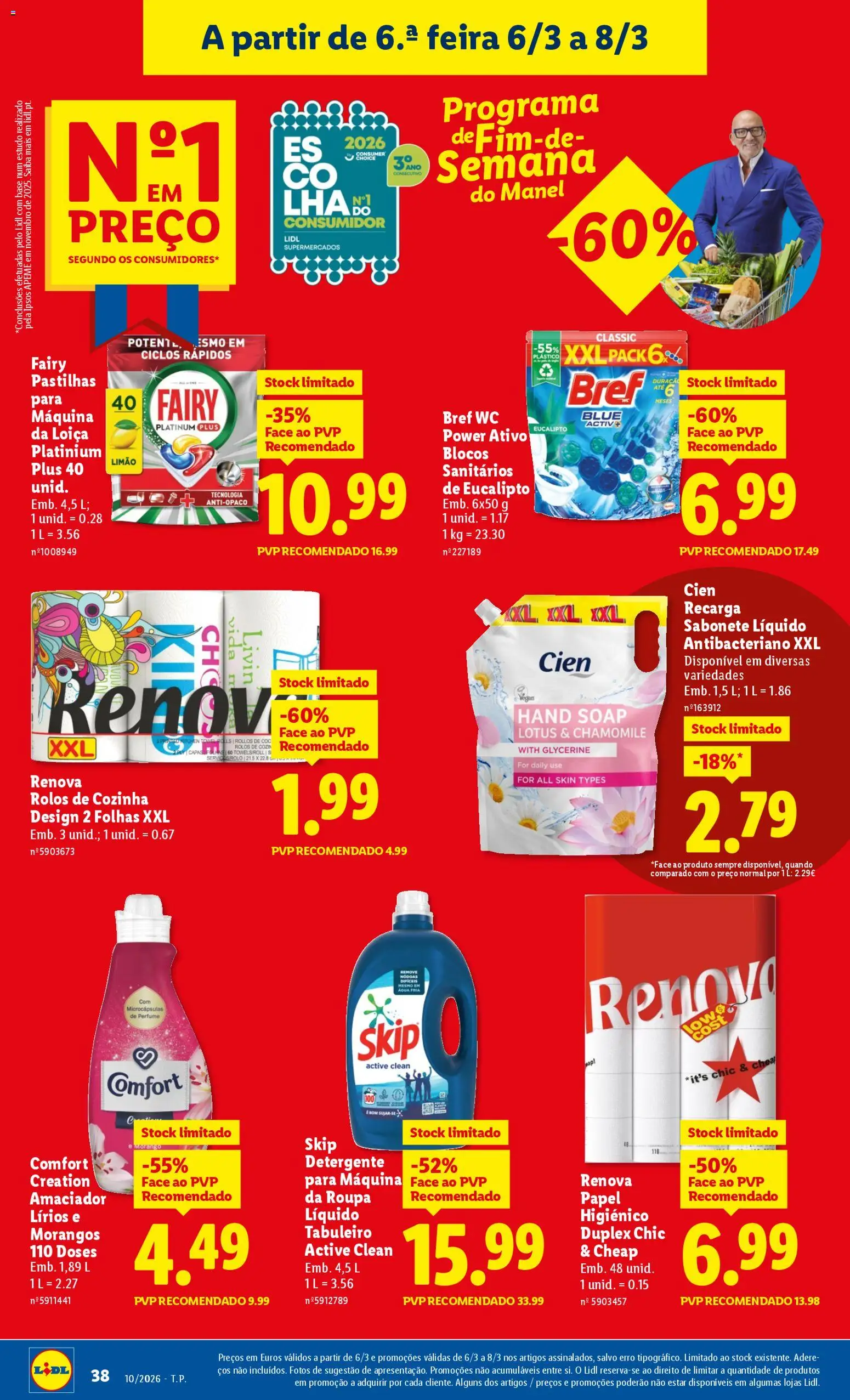Lidl folheto │ válido de 02.03.2026 | Página: 38 | Produtos: Base, Detergente, Sabonete, Morangos