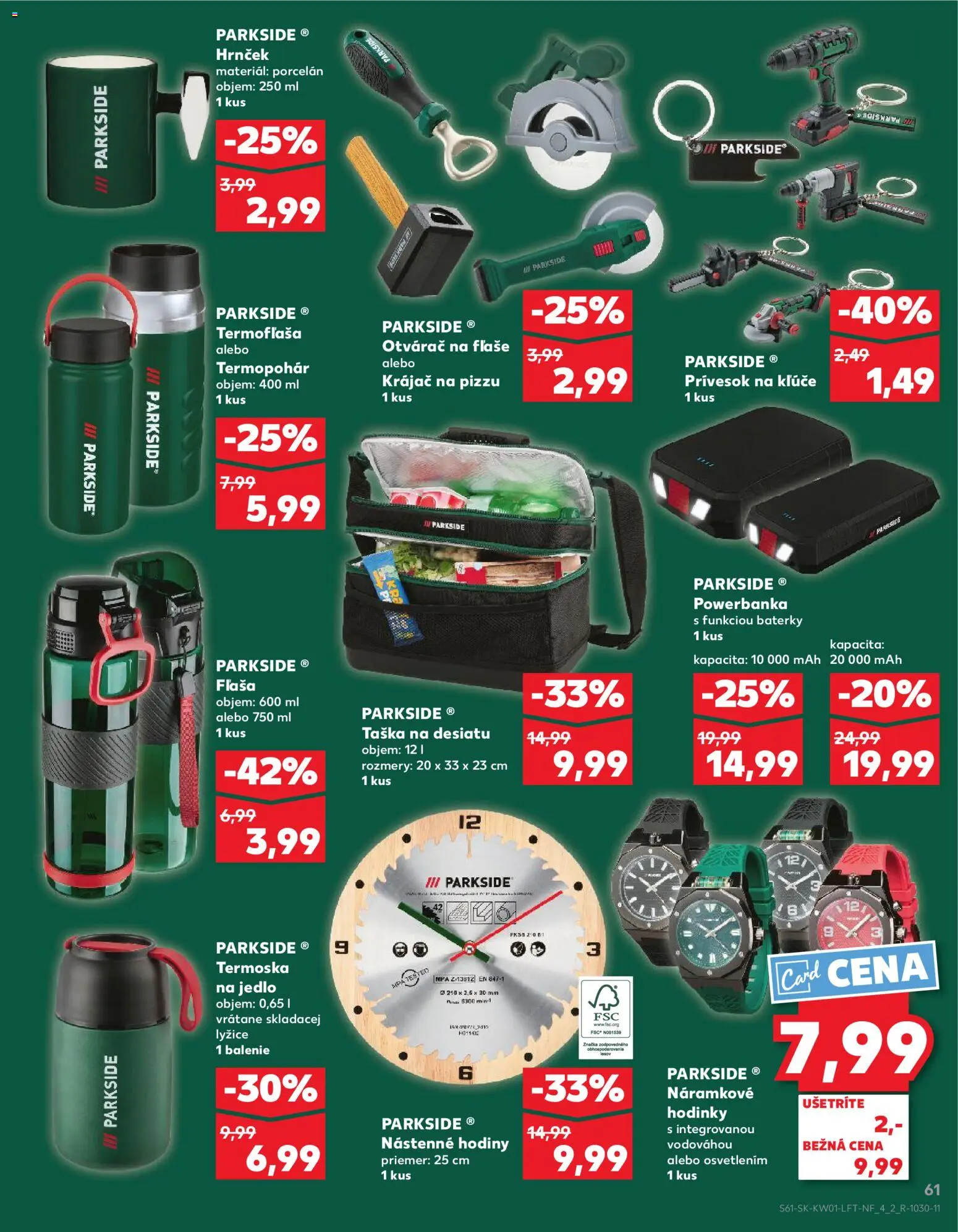 Nové Kaufland akcie – leták je platný od 02.01.2026 | Strana: 61 | Produkty: Nástenne hodiny, Hodiny, Baterky, Hodinky