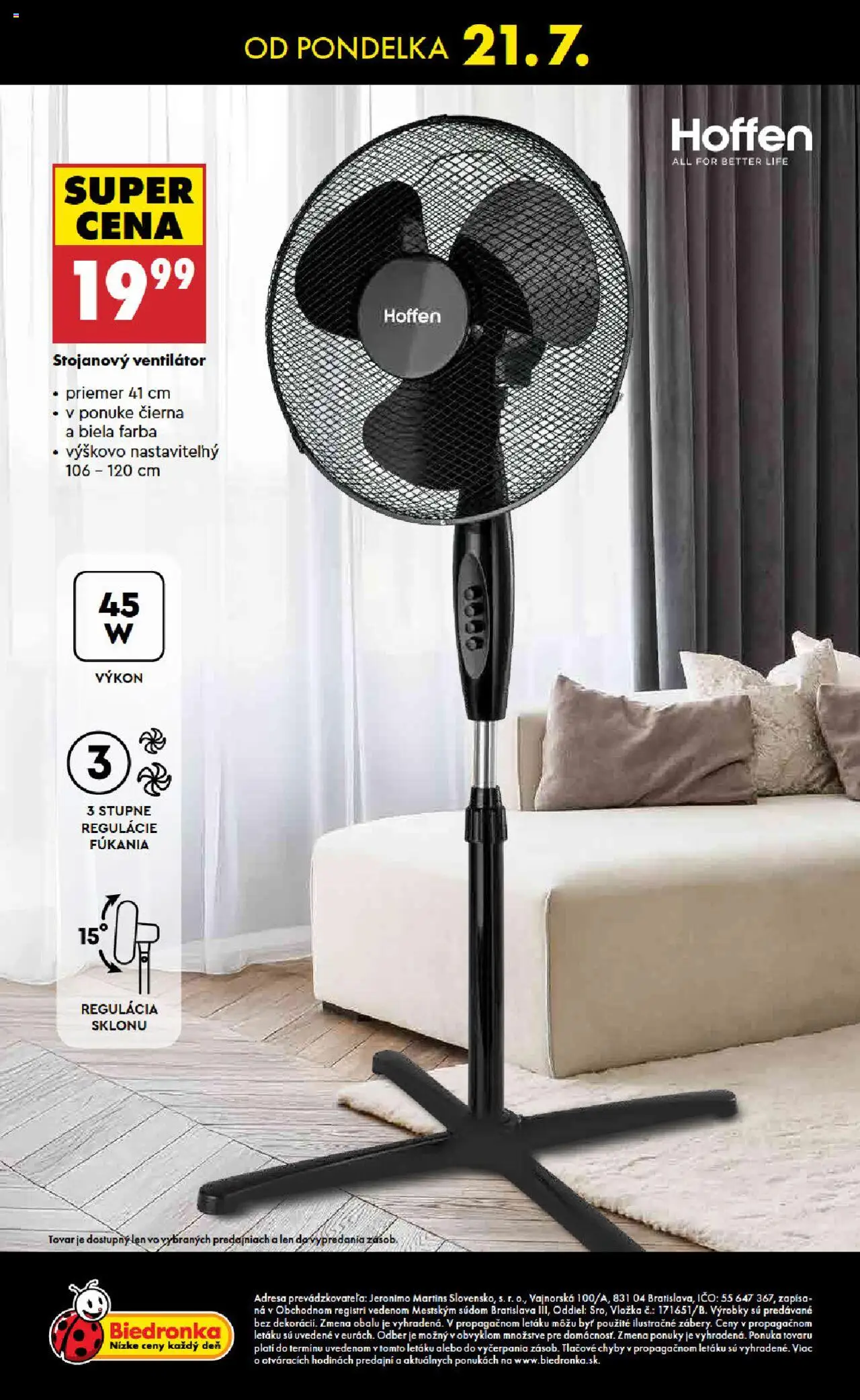 Biedronka leták │ platný od 17.07.2025 | Strana: 48 | Produkty: Ventilátor