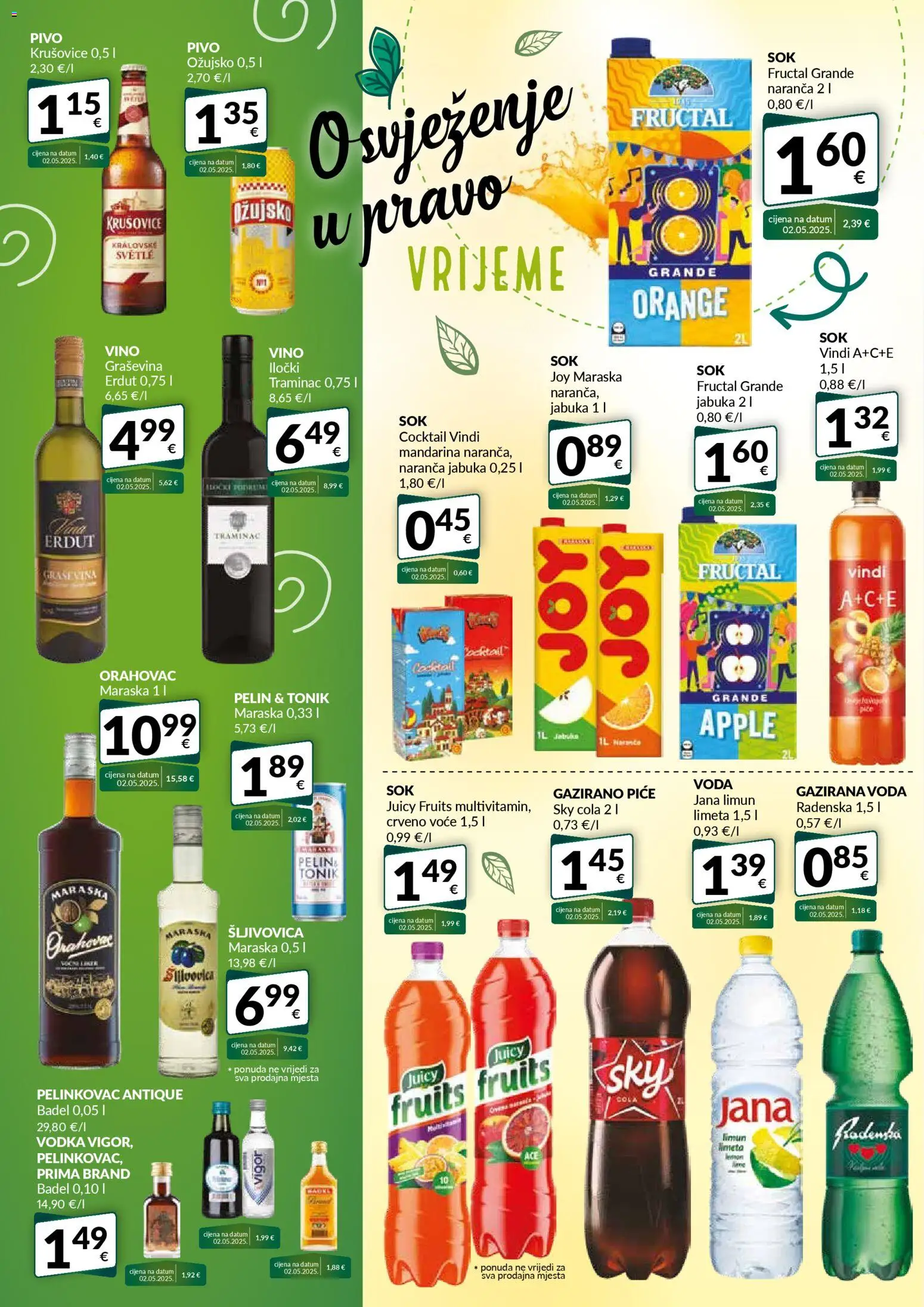 Bakmaz katalog | vrijedi od 21.01.2026 | Stranica: 6 | Proizvodi: Sky Cola, Pelinkovac Antique, Limun, Jabuka