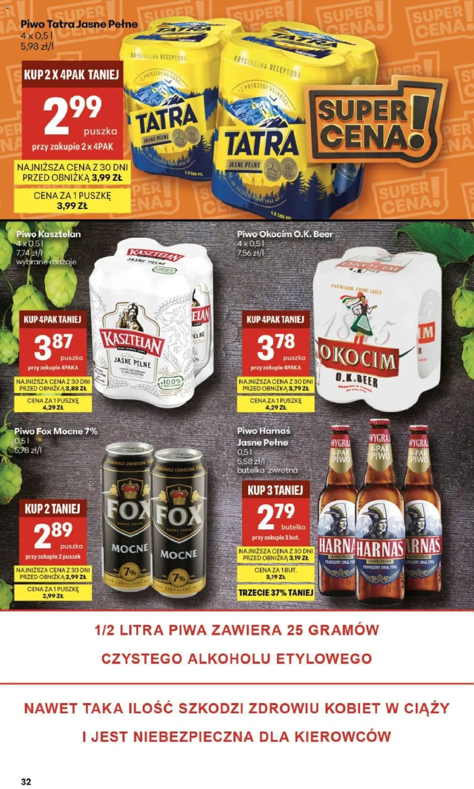 Delikatesy Centrum Gazetka od 19.02.2026 | Strona: 32 | Produkty: Harnaś, Piwo