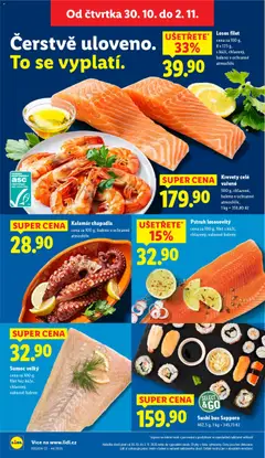 Náhled letáku Losos filet, cena za 100 g, 8 x 125 g, s kůží, chlazený, baleno v ochranné atmosféře od 30.10.2025 | Strana: 8