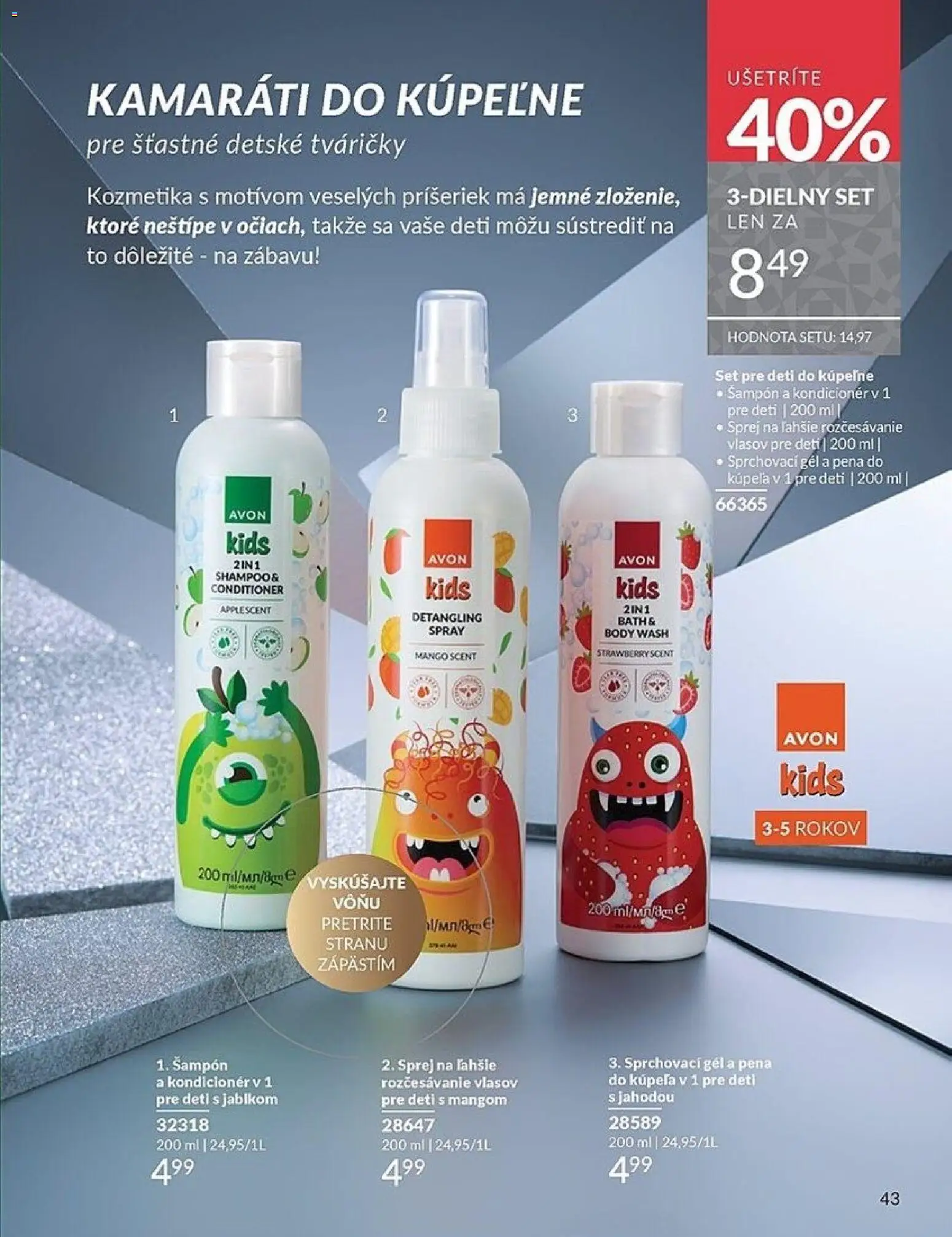 Nové Avon akcie – leták je platný od 01.11.2025 | Strana: 43 | Produkty: Šampón, Kondicionér, Pena do kúpeľa, Mango