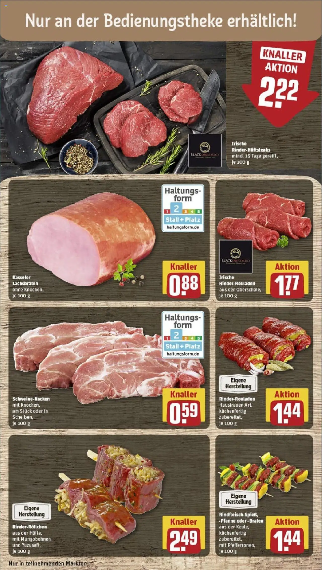 Rewe prospekt Greifswald	 – gültig ab 01.09.2025 | Seite: 12 | Produkte: Rinderrouladen, Schweinenacken, Steak