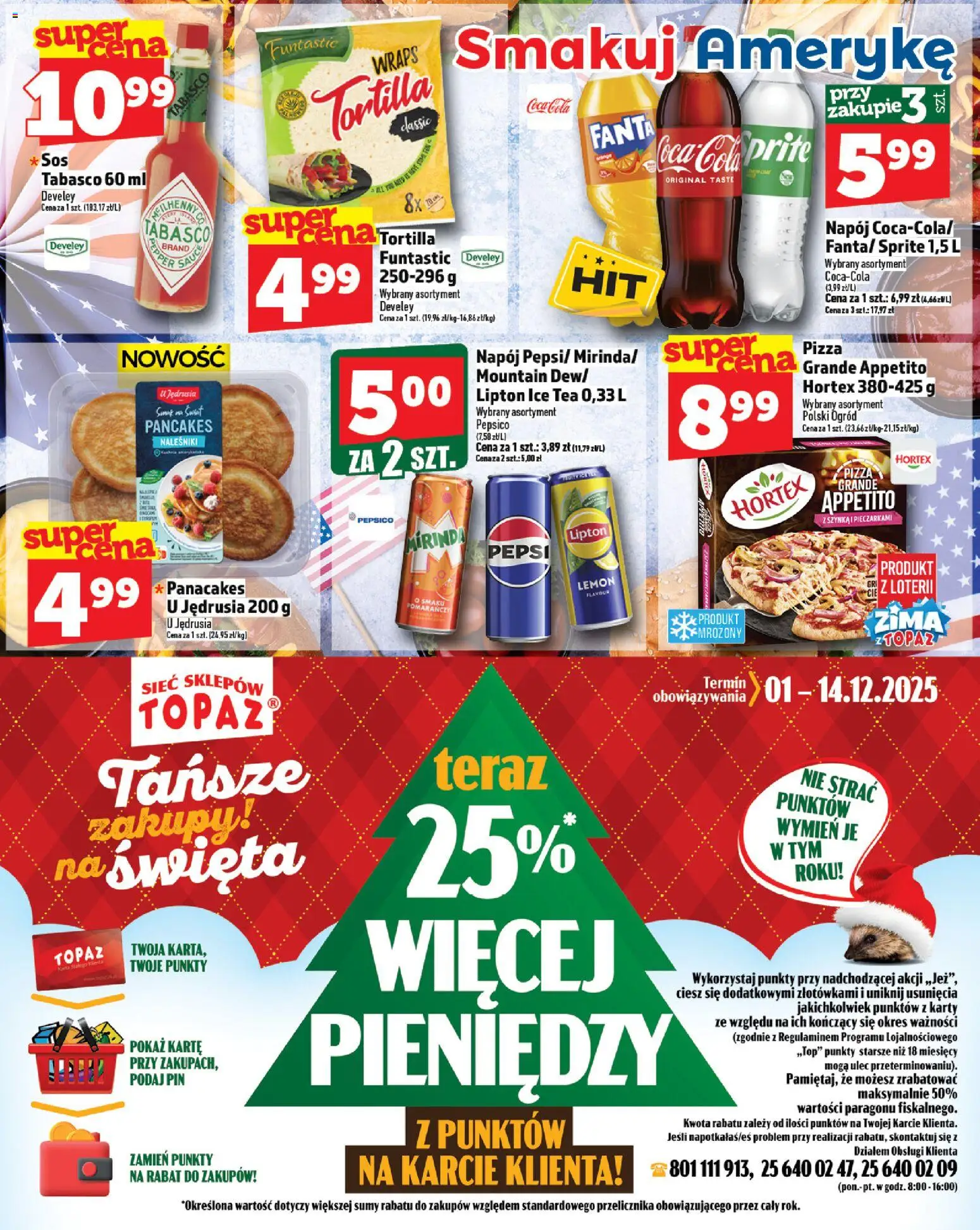 Topaz Black Friday od 27.11.2025 | Strona: 5 | Produkty: Ice Tea, Pepsi, Sprite, Sos