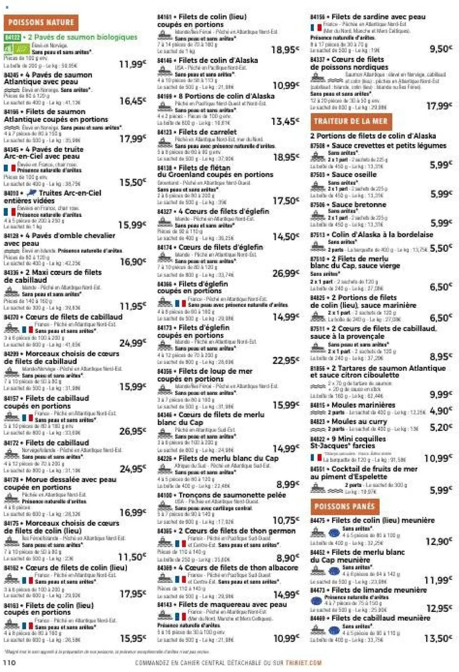 {H1} | Page: 110 | Produits: Marinière, Fruits de mer, Sardine, Oseille