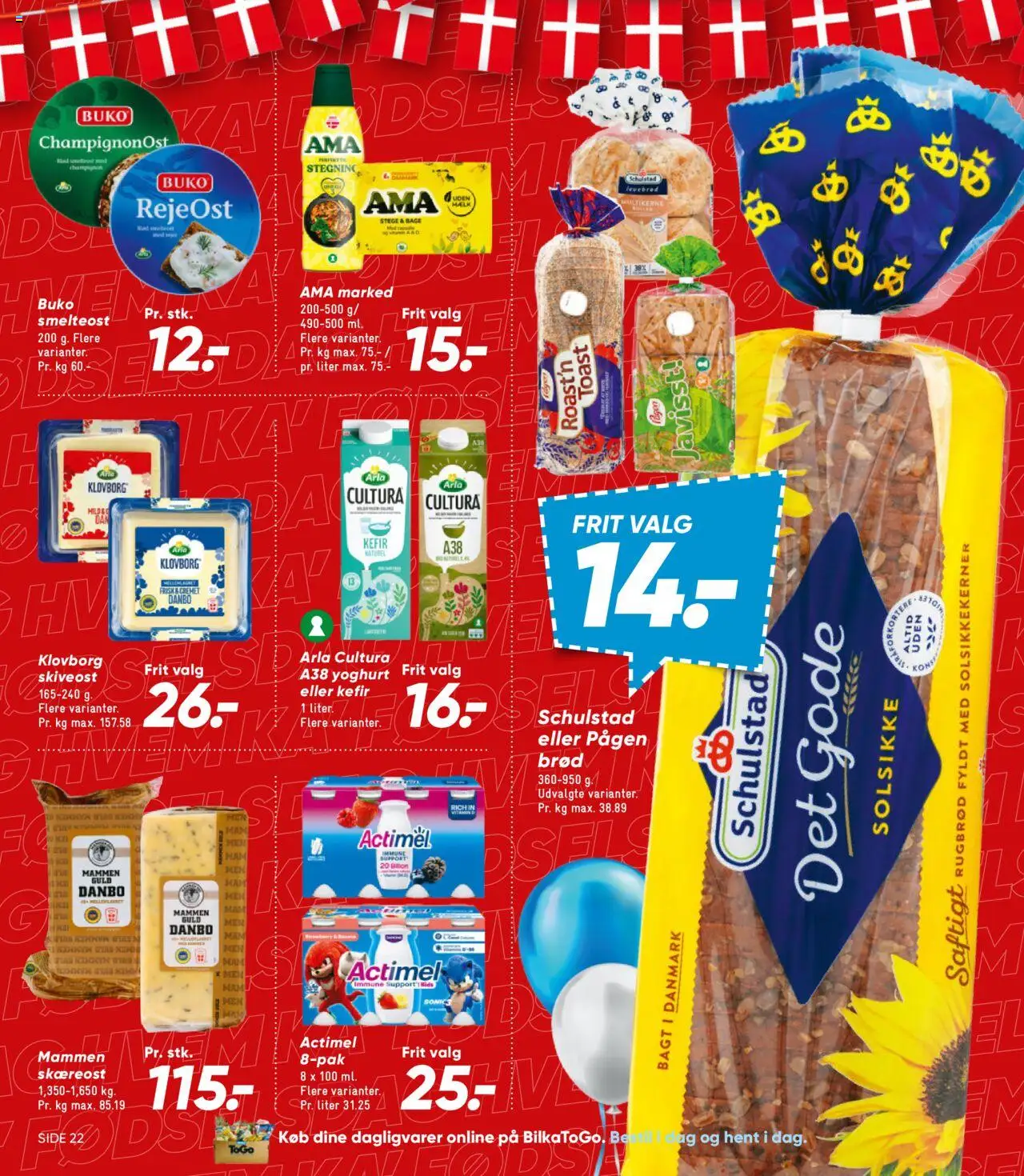 Bilka Tilbudsavis gyldig fra 22.08.2025 | Side: 30 | Produkter: Yoghurt, Brød, Solsikkekerner, Skiveost