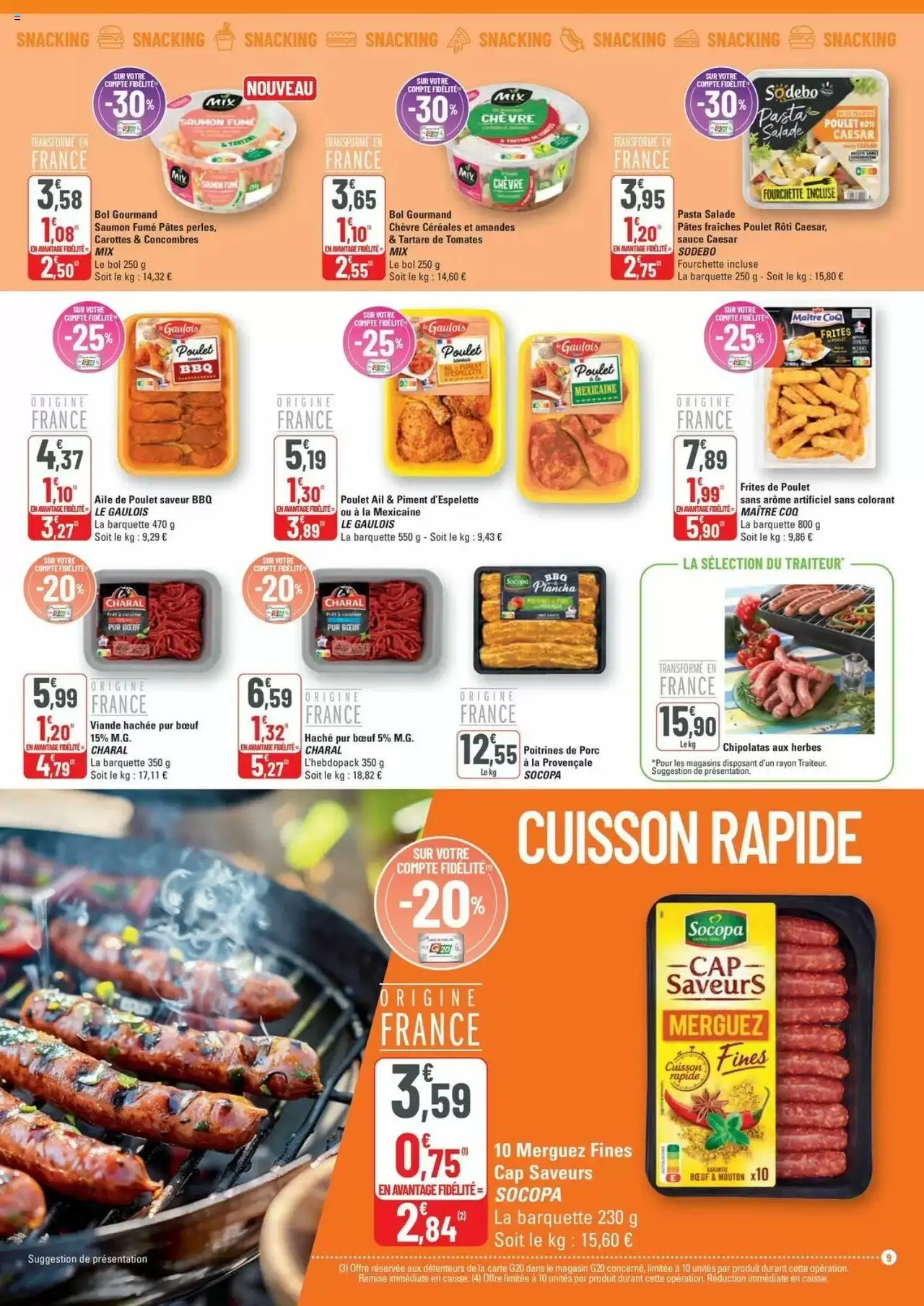  | Page: 9 | Produits: Ail, Frites, Merguez, Viande