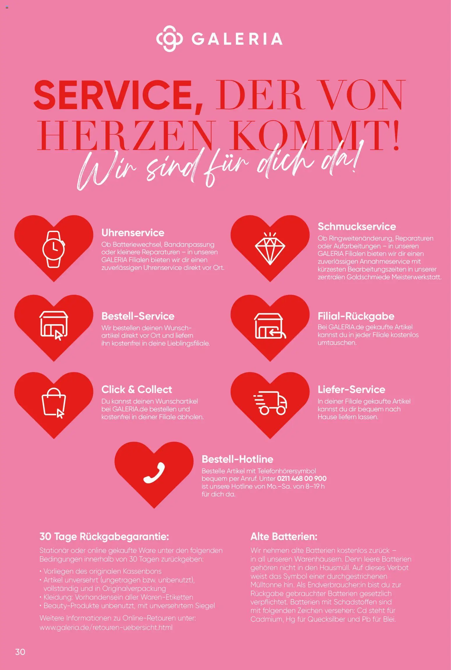 Galeria Karstadt Kaufhof Prospekt 	 – gültig ab 11.02.2026 | Seite: 30 | Produkte: Batterien