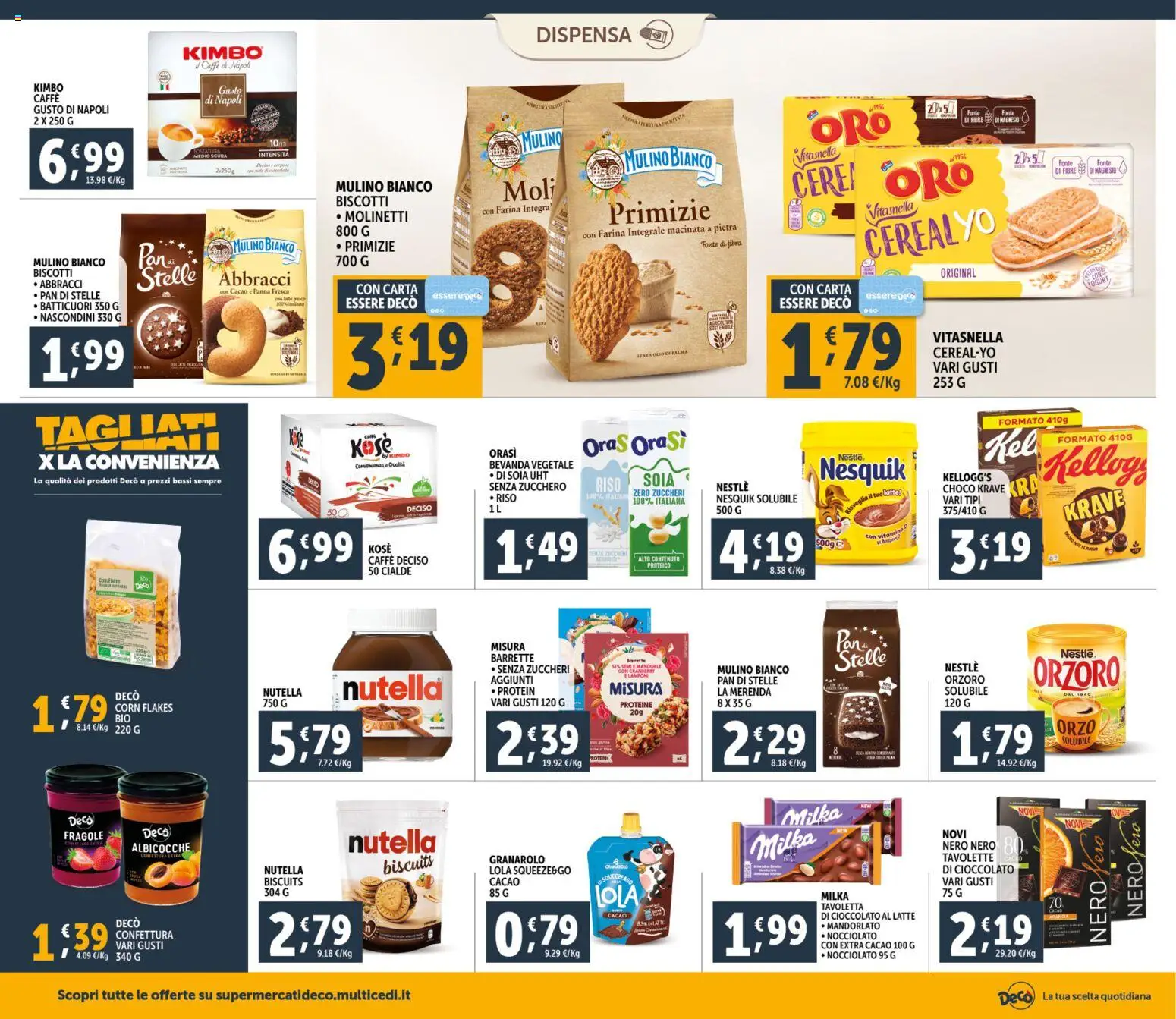 Volantino Decò del 20.01.2026 | Pagina: 12 | Prodotti: Latte, Farina, Nutella, Cacao