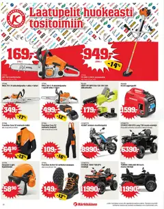 Kärkkäinen-mainoslehti voimassa 04.01.2026 alkaen | Sivu: 22 | Tuotteet: Raivaussaha, Takki, Haalarit, Laturi
